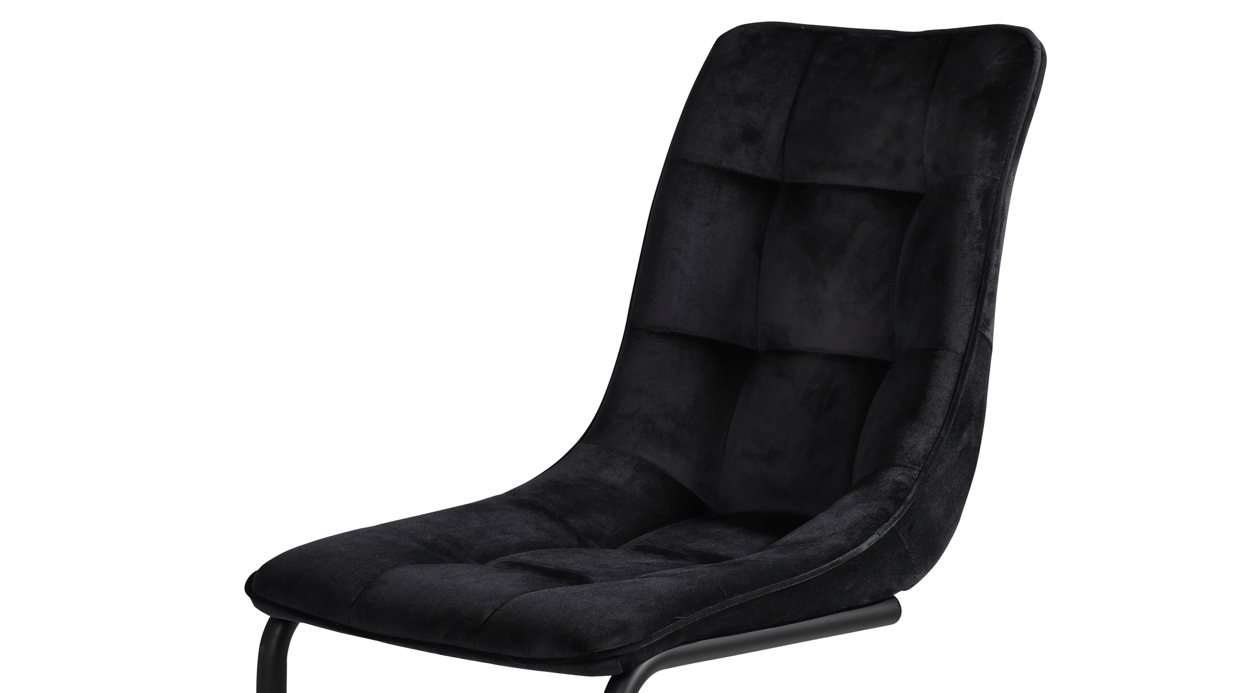 Schwingstuhl schwarz mit Samtstoff - JENNY