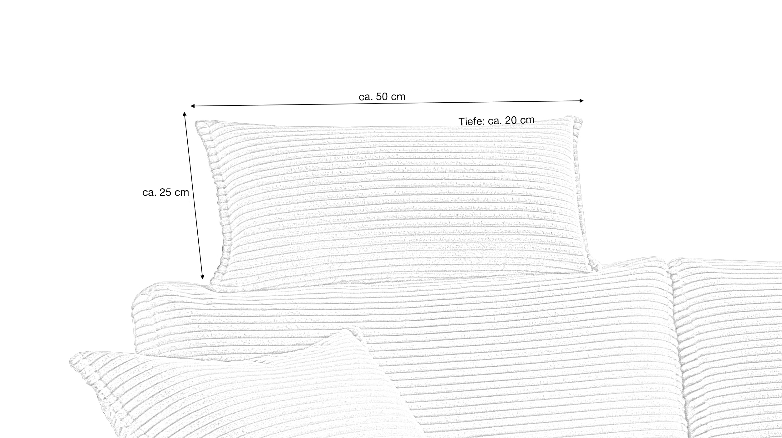 Kopfstütze Cord grün - 75 x 52 cm - SUMMER