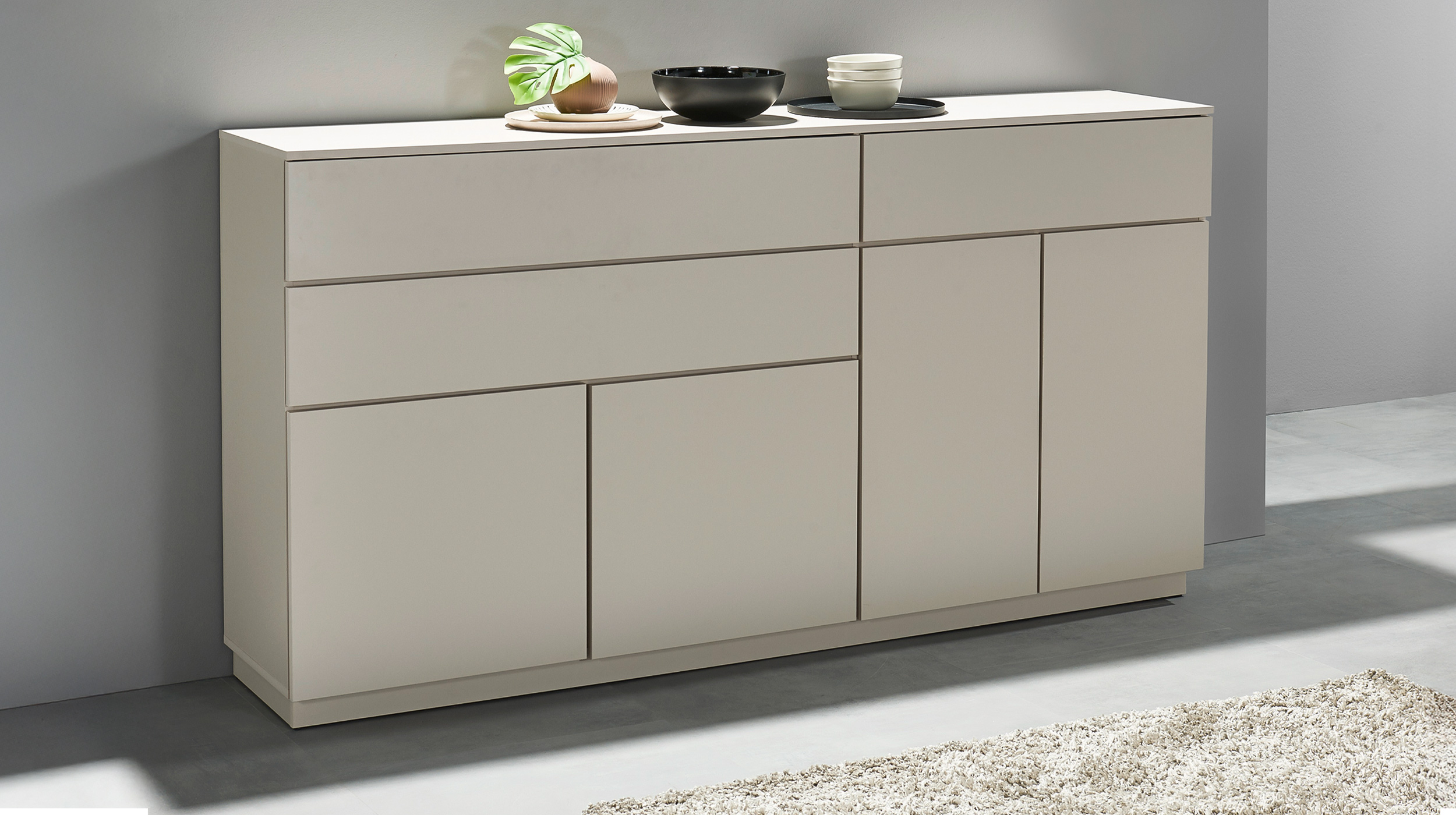 Sideboard mit 3 Schubladen beige 191 cm - VINCE