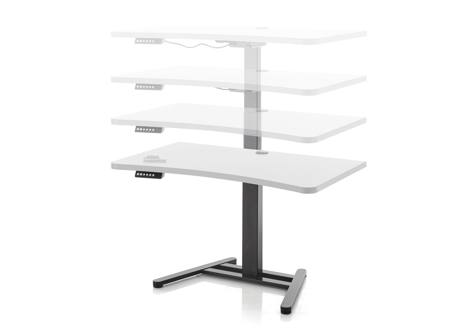 Computerschreibtisch lichtgrau höhenverstellbar 110 cm - TOM