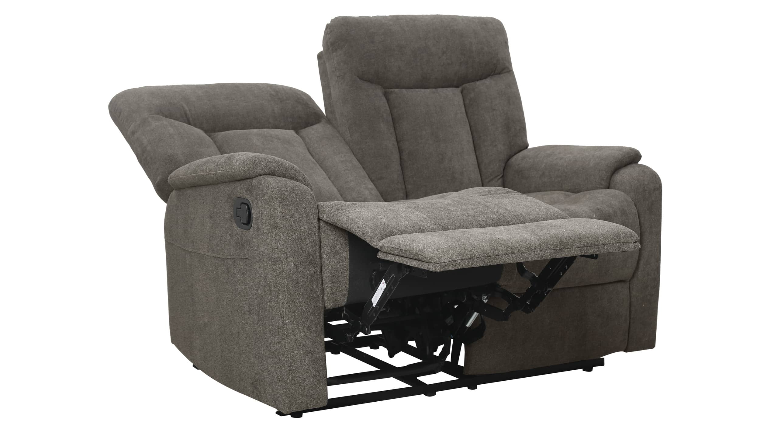 Einzelsofa 2-Sitzer grau 134 cm - mit Relaxfunktion - SERIO