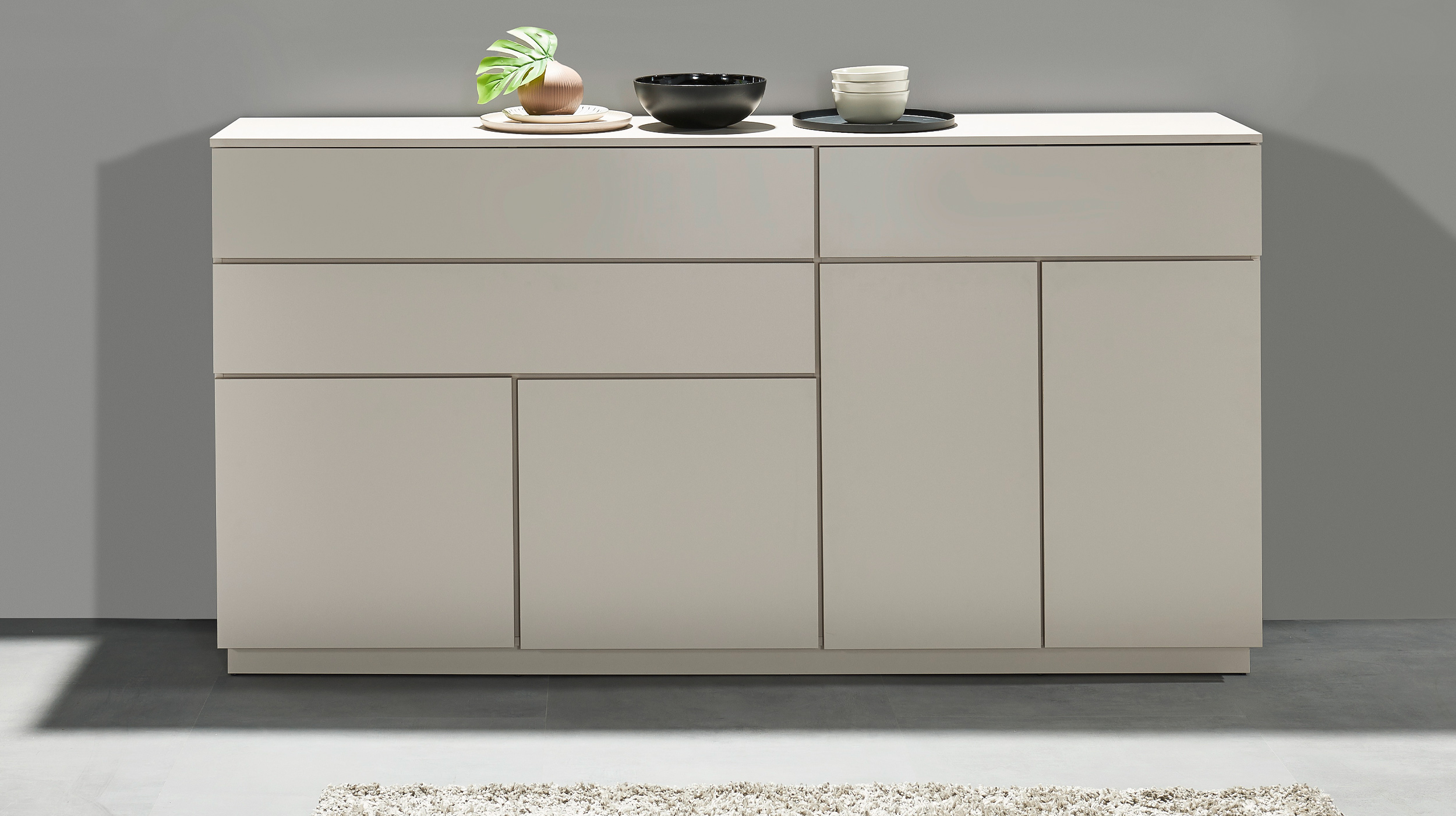 Sideboard mit 3 Schubladen beige 191 cm - VINCE