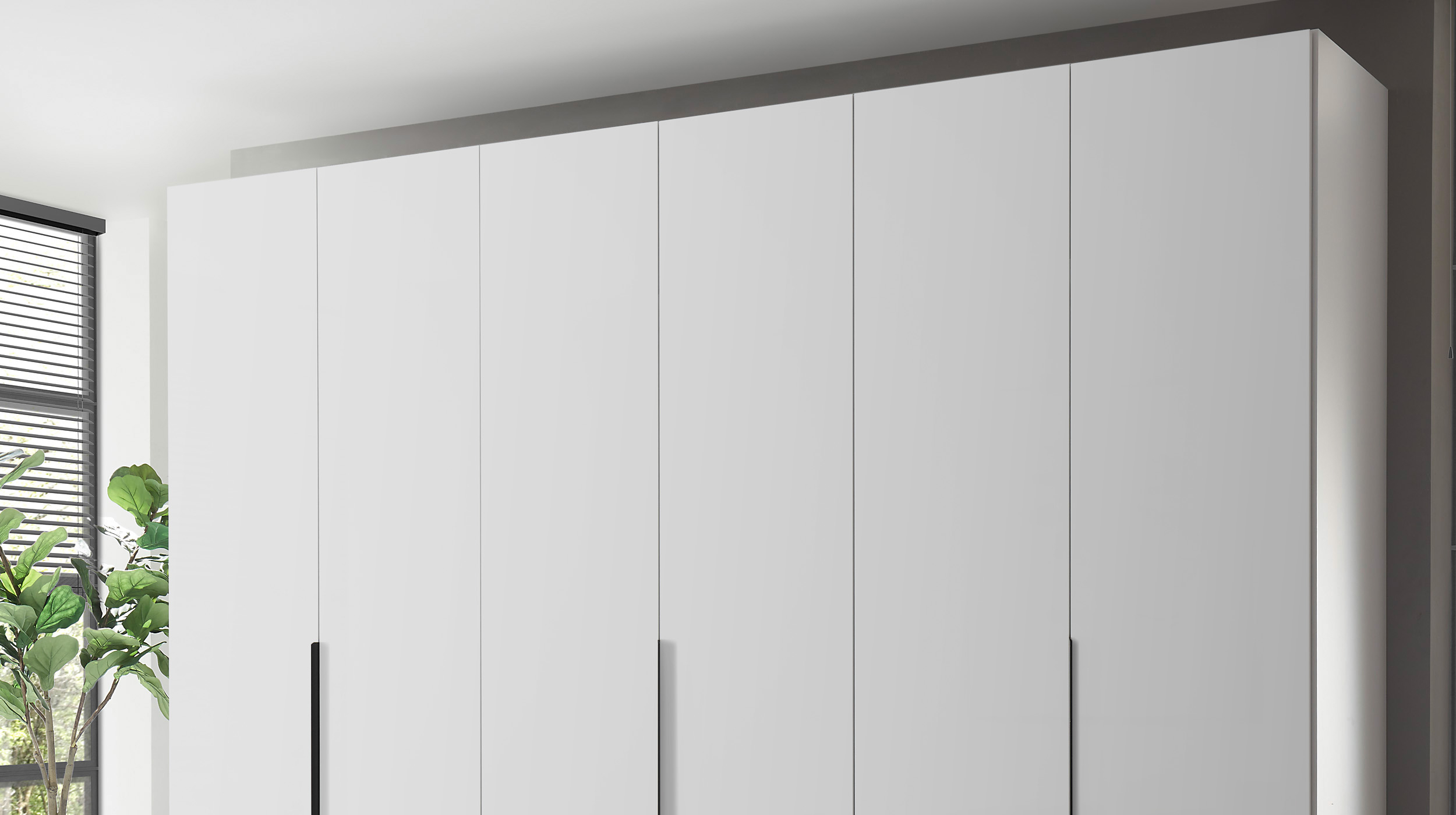 Kleiderschrank weiß hochglanz 6-türig 302 cm - CAMOLEO