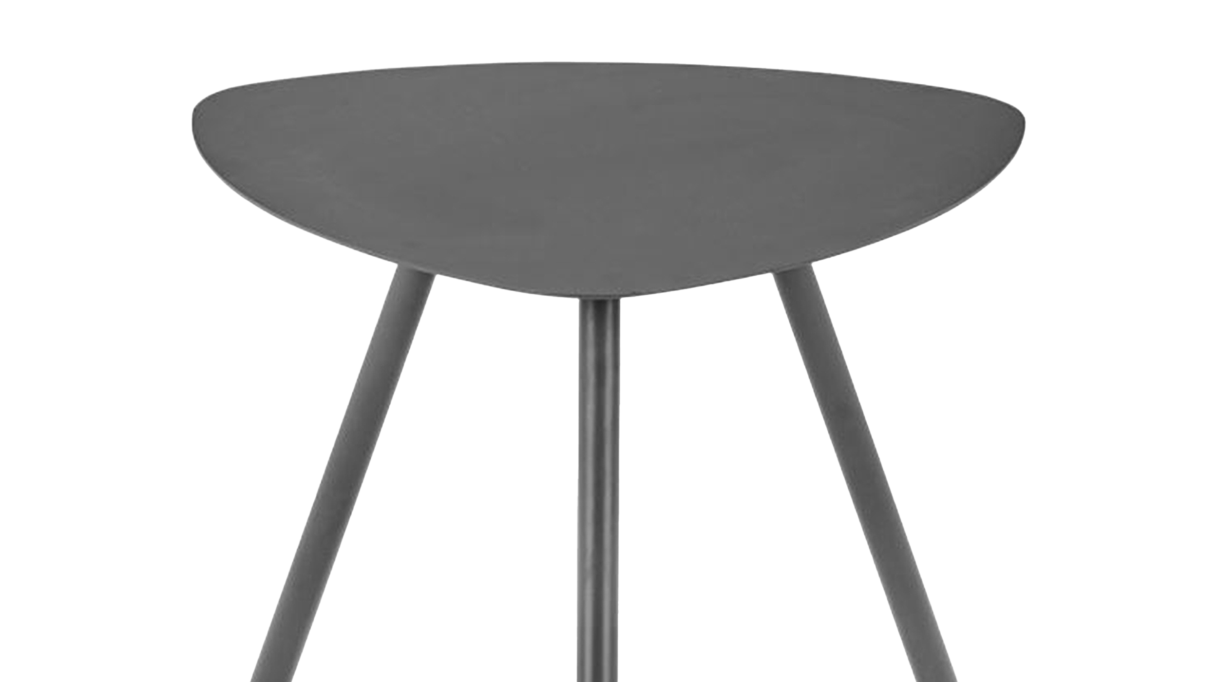 Beistelltisch Metall schwarz dreieckig 50 cm - MIRA