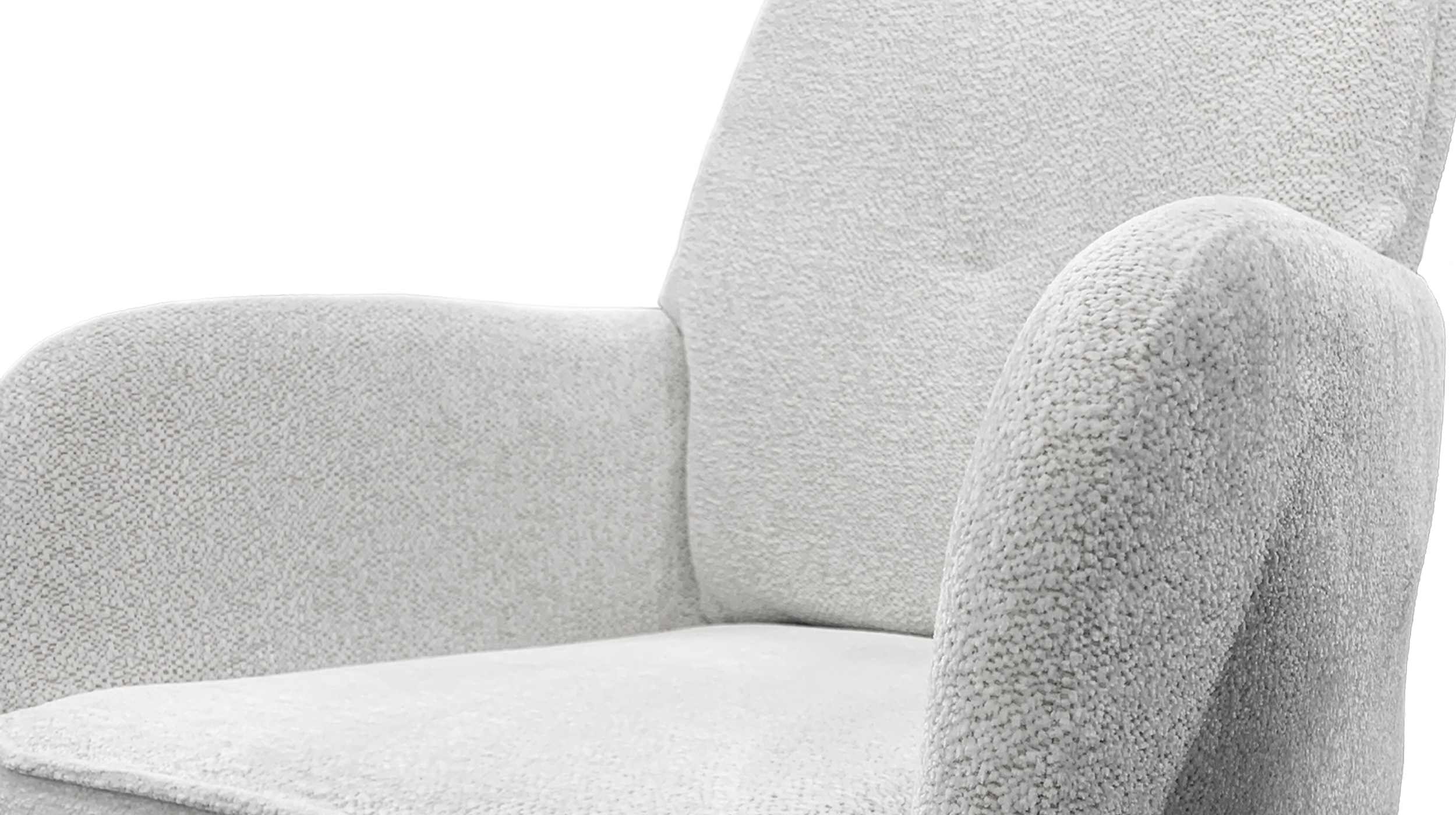 Armlehnstuhl creme Drehstuhl Taschenfederkern - JÖRDIS