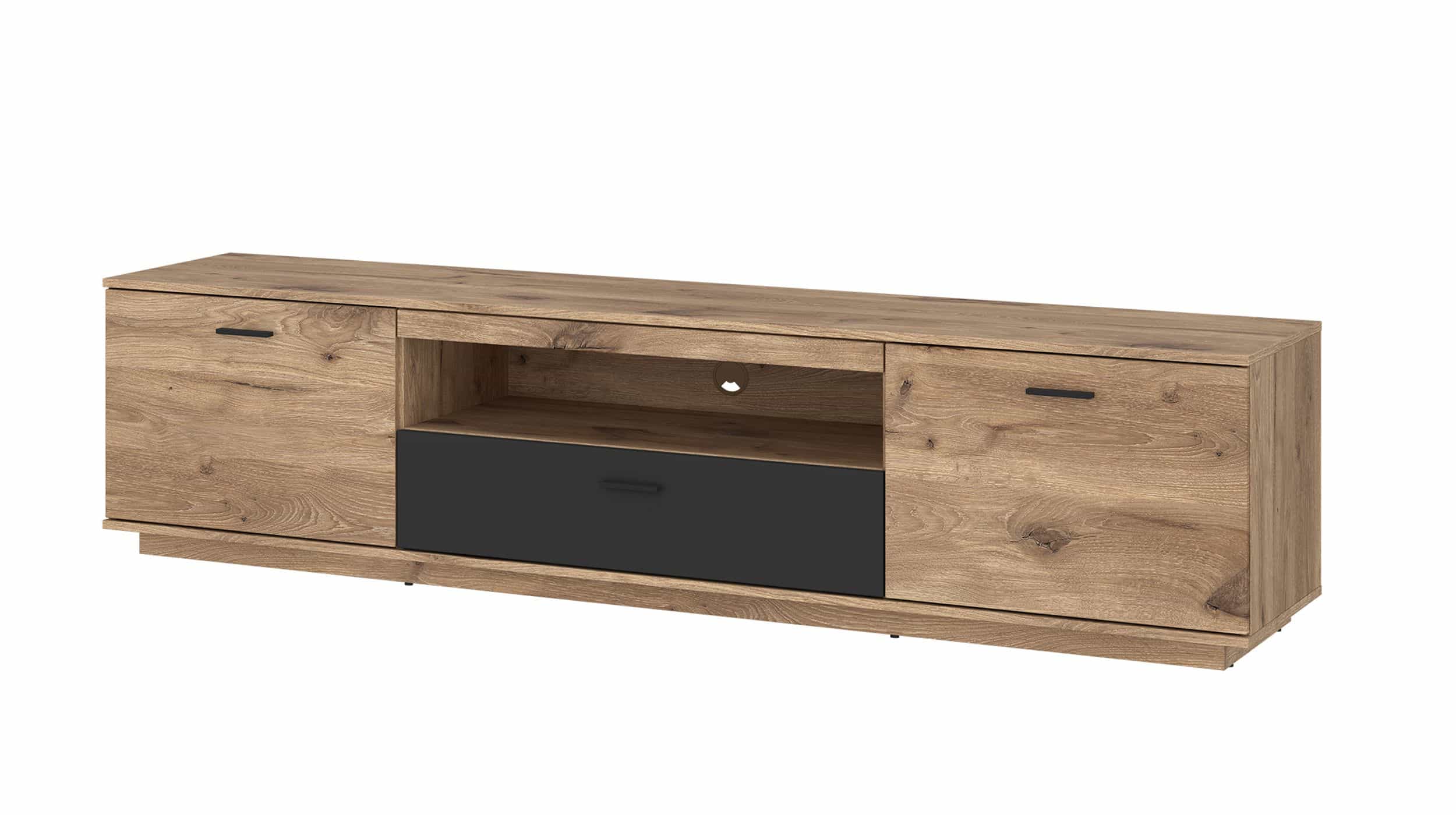 TV - Lowboard Viking Eiche - Anthrazit 210 cm TV-Board - PARDOO