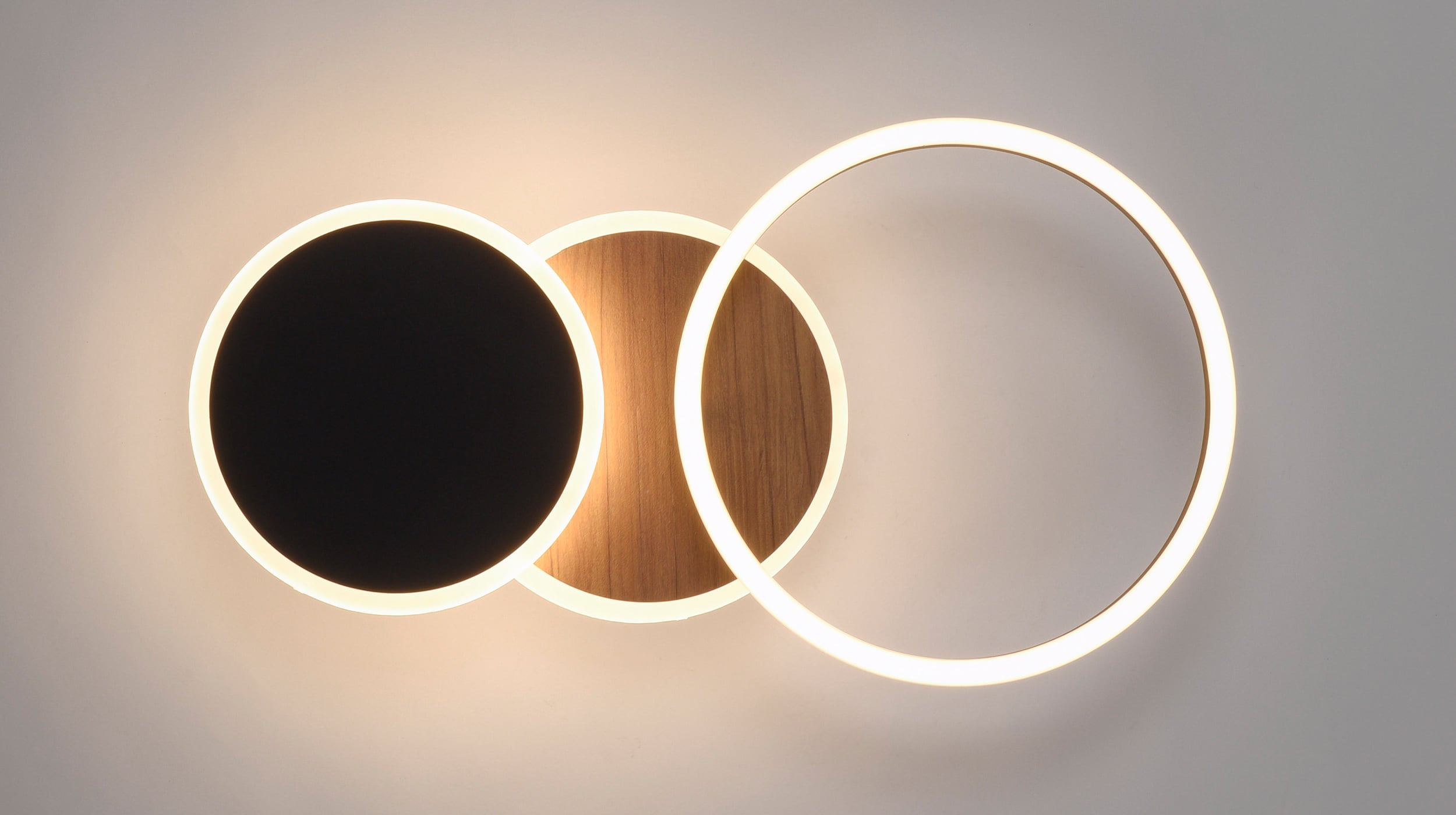 Deckenleuchte LED schwarz-Holzdekor 34 x 50 cm - SEVENT