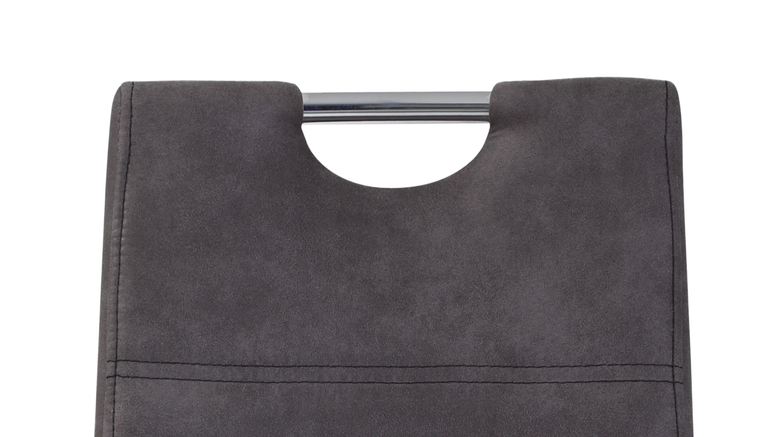 Polsterstuhl anthrazit Metallgestell - Microfaser - SUSI