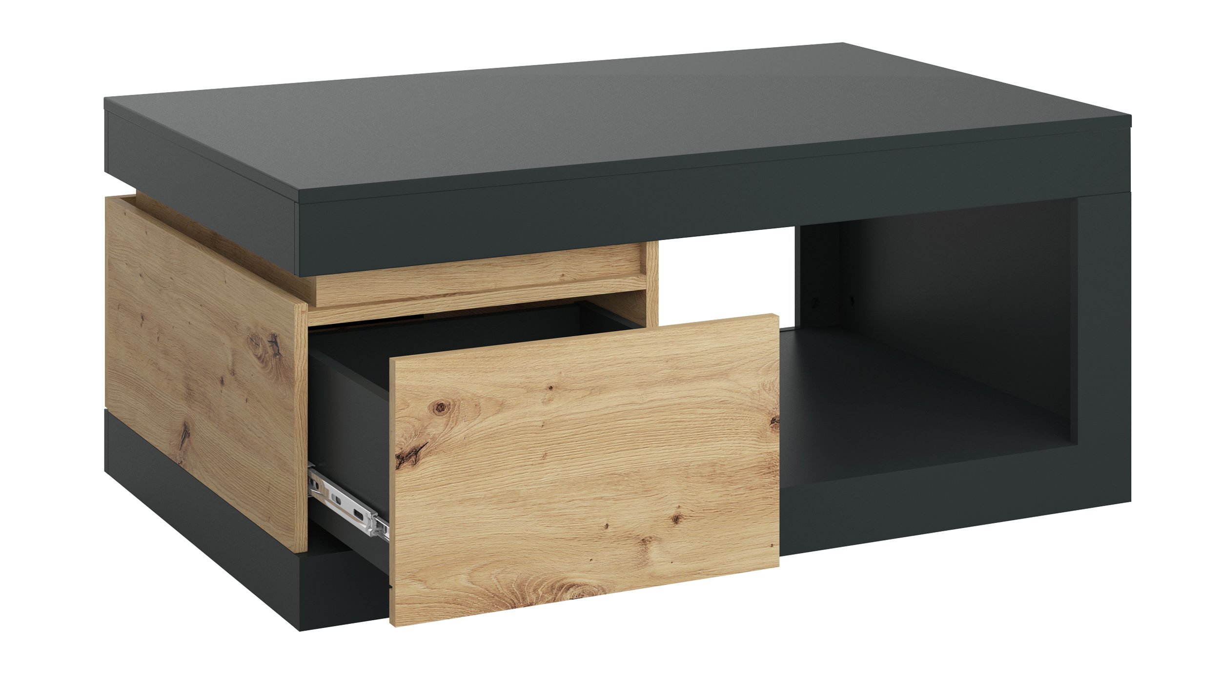 Couchtisch grau - Artisan Eiche - 110 x 70 cm - LUCI