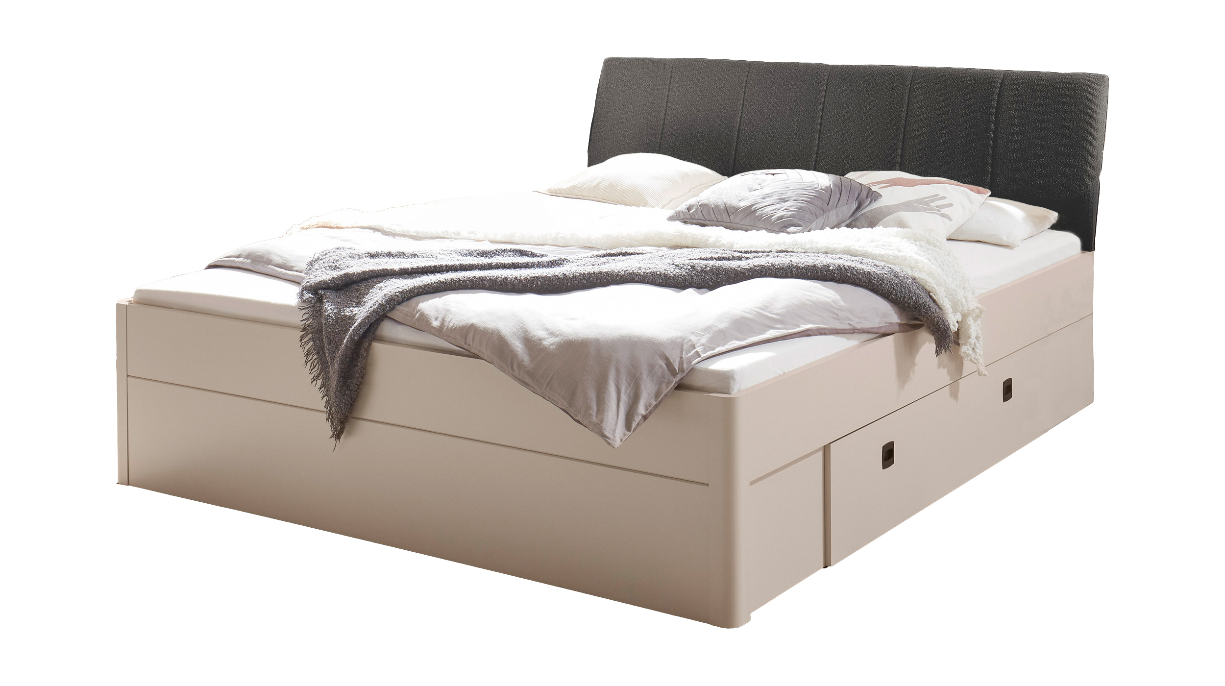 Futonbett 180 x 200 cm Doppelbett beige - CARANO