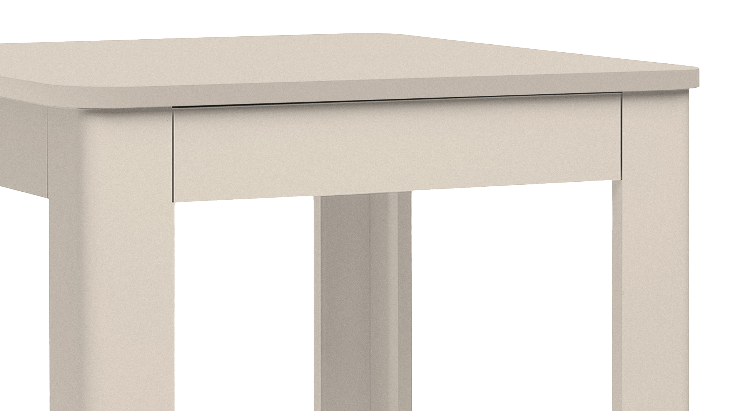 Esstisch beige 80 x 80 cm - mit Schublade - OSLO