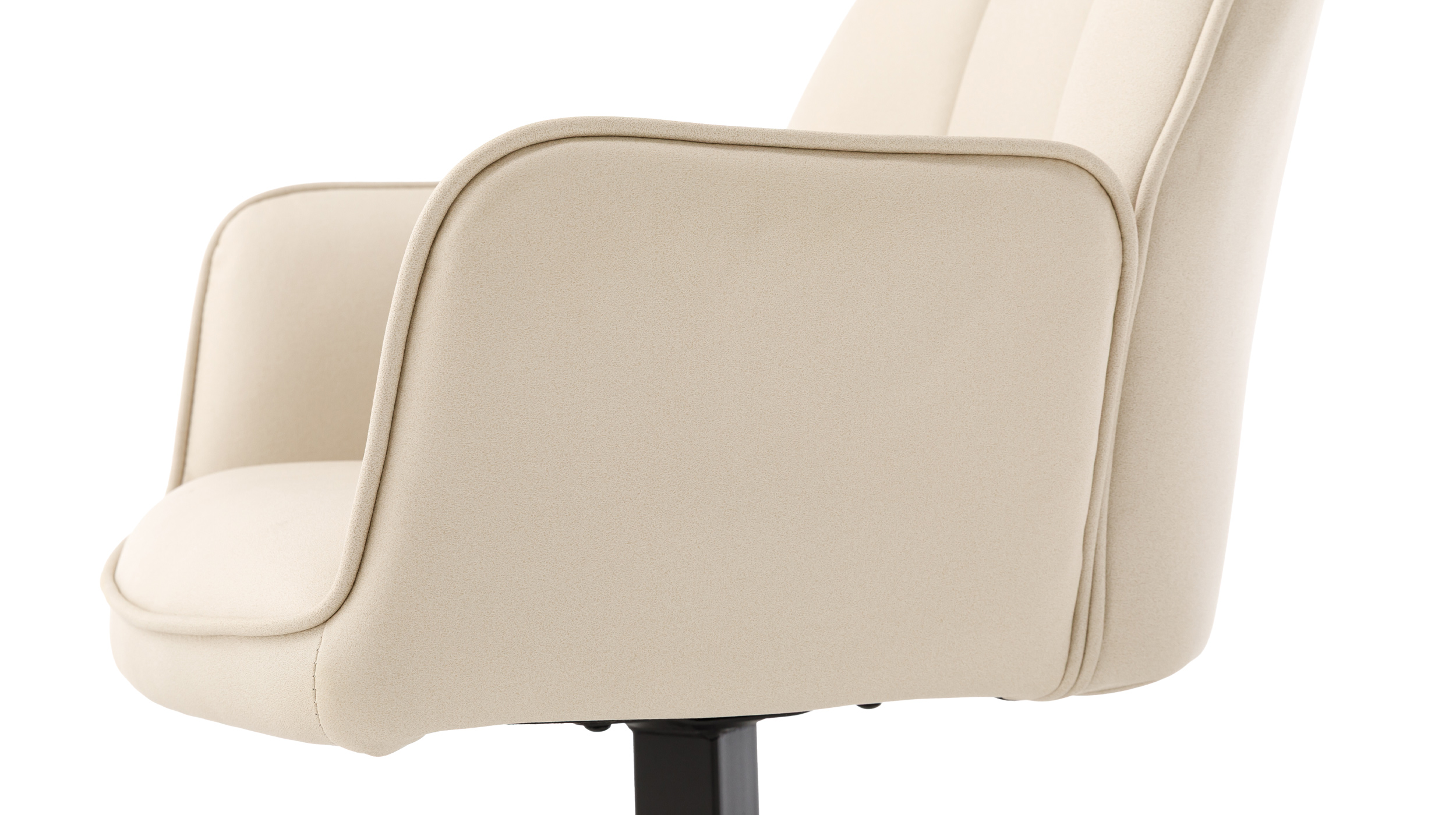 Armlehnstuhl creme Drehstuhl Microfaser - RAFAELA