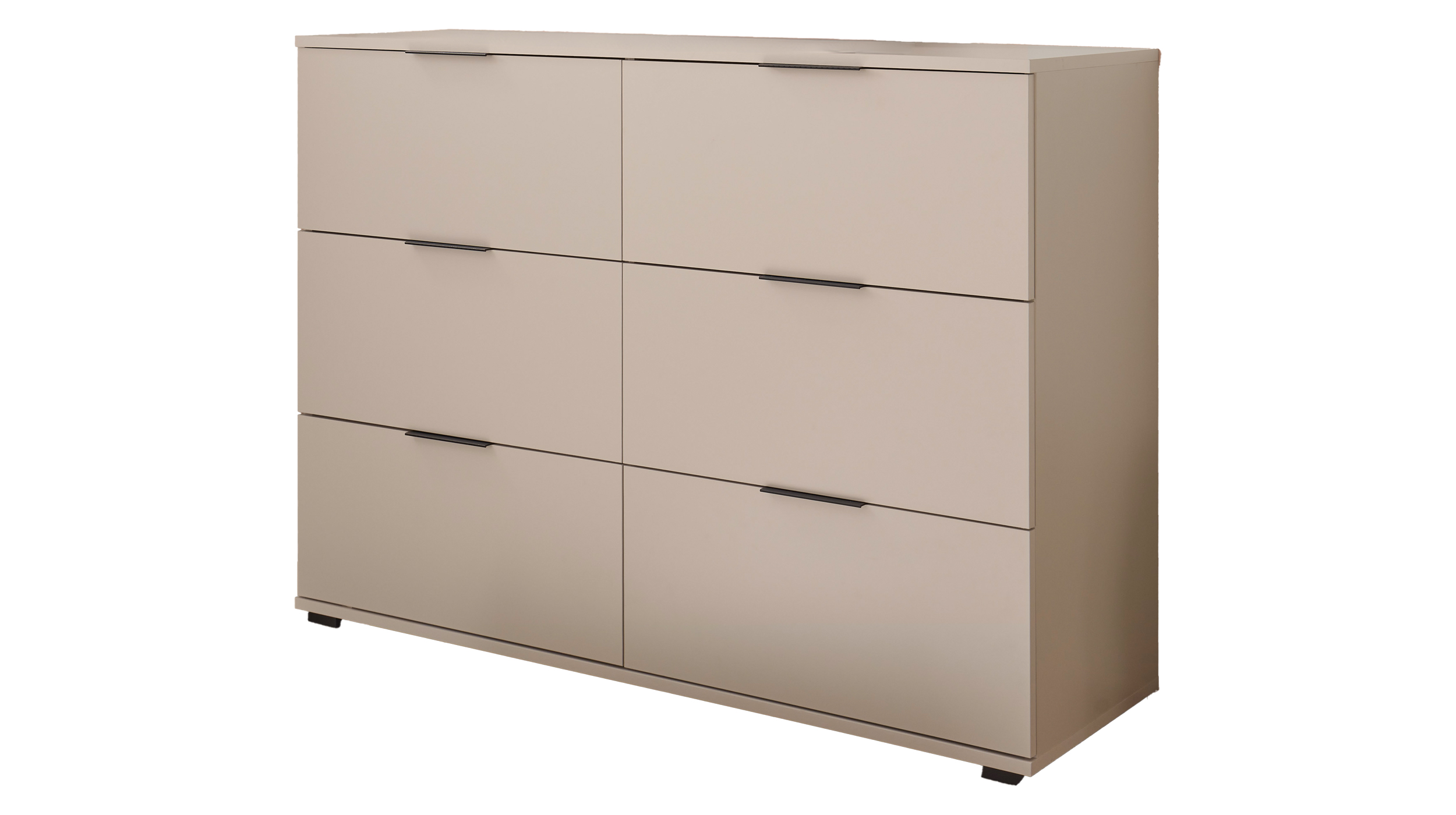 Kommode mit Schubladen beige 121 x 91 cm - CARANO