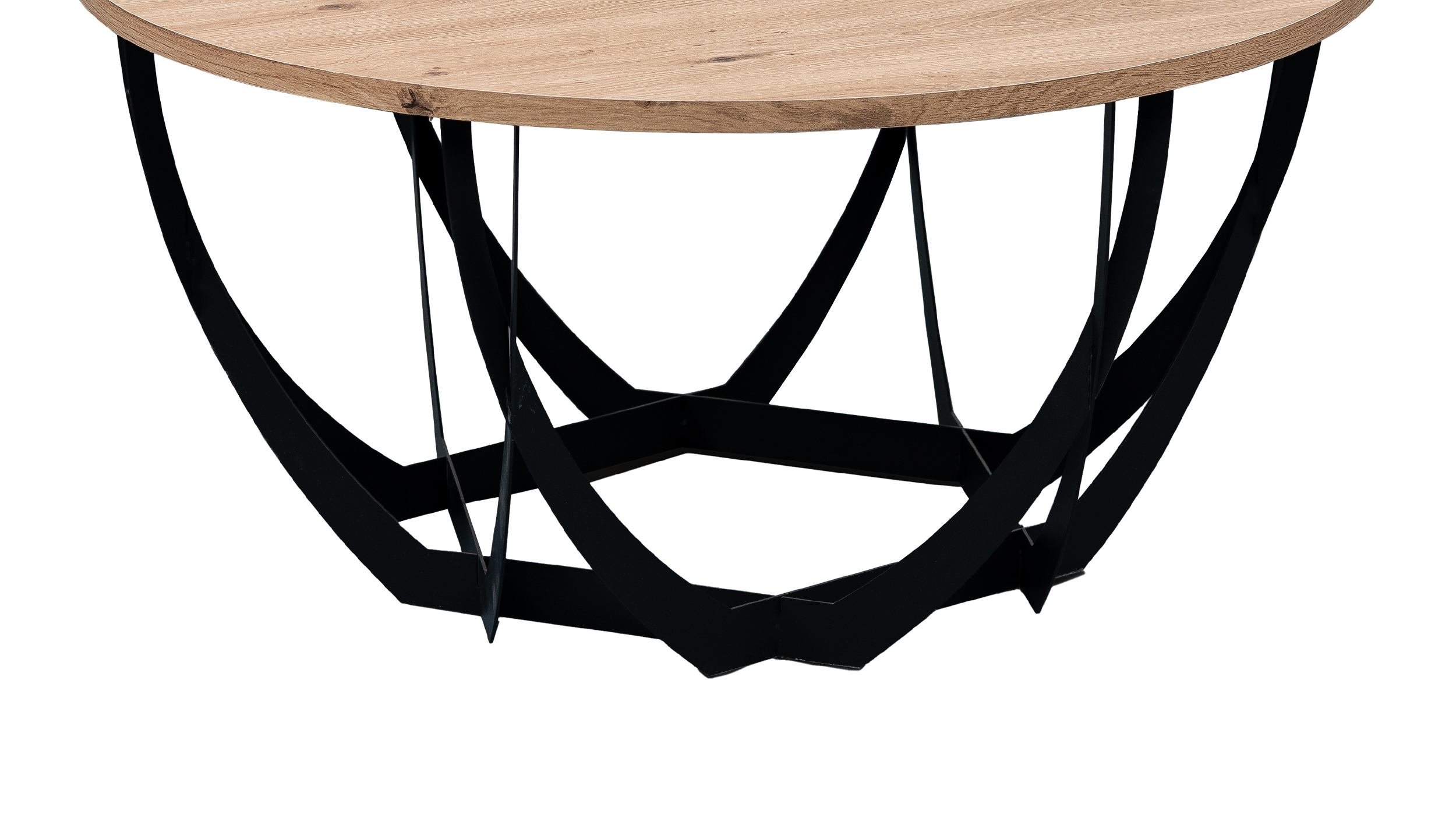 Couchtisch Artisan Eiche 80 x 80 cm rund Wohnzimmertisch - MELLA