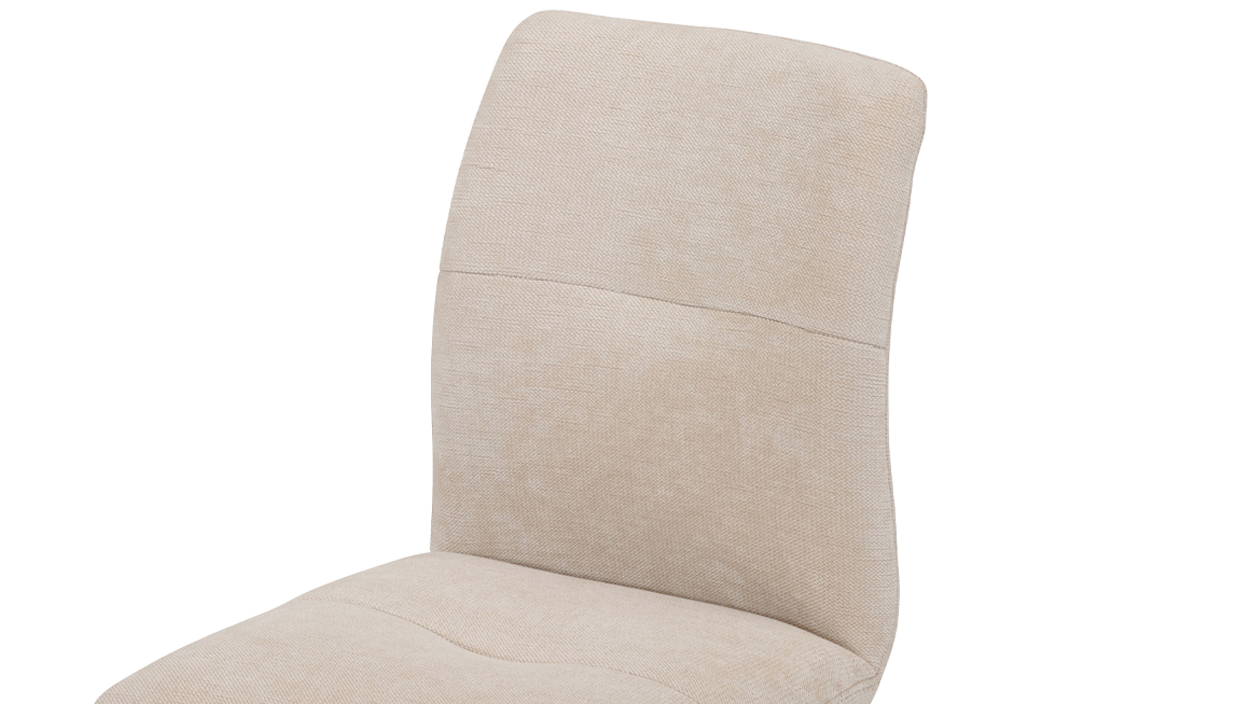 Polsterstuhl Chenille-Bezug beige mit Nosagunterfederung - EVORA