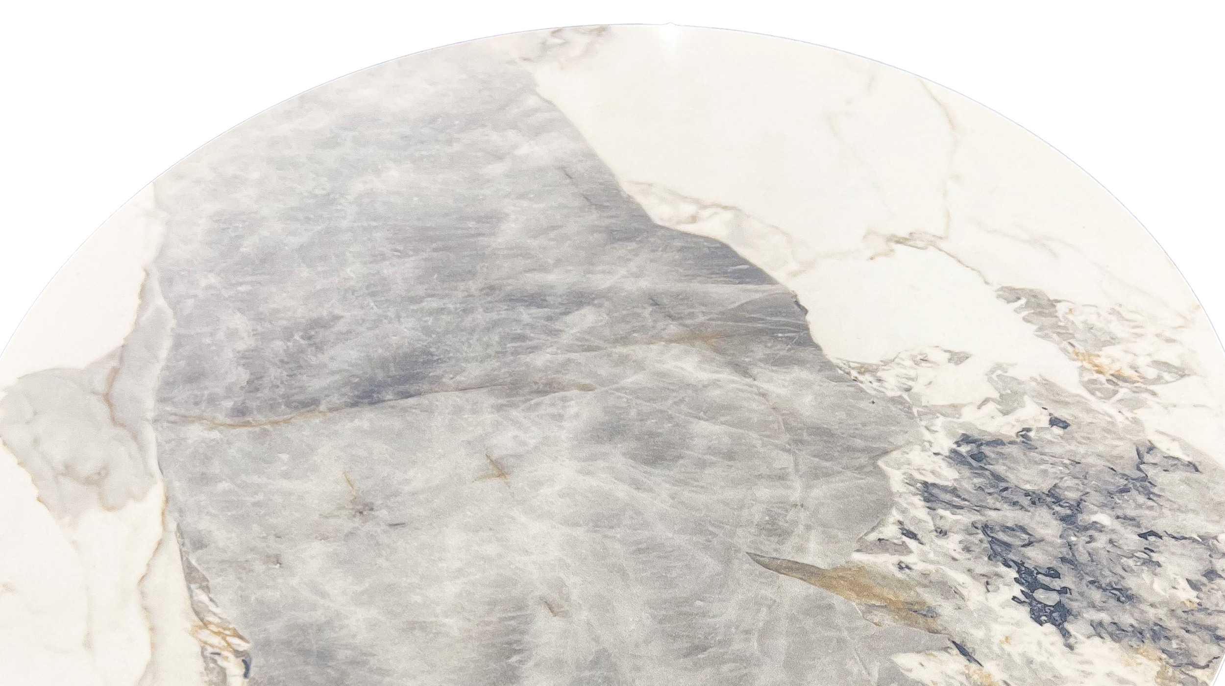 Couchtisch 2er-Set Marmoroptik weiß hochglanz - 80 cm - 60 cm - BASILA