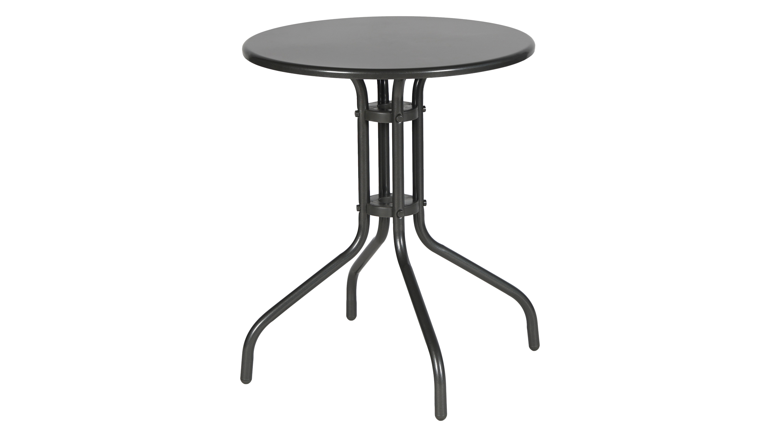 Gartentisch rund anthrazit 60 x 60 cm - RENI