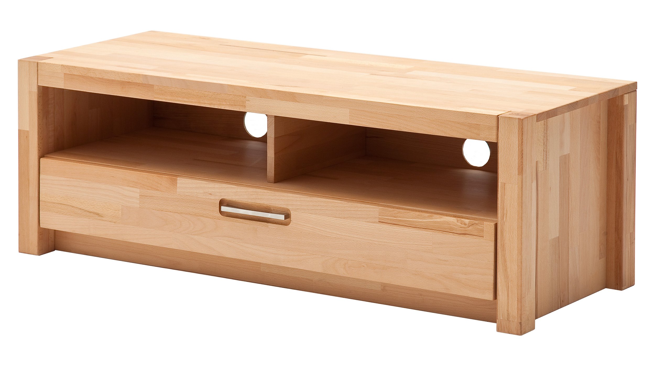 TV - Lowboard Kernbuche massiv geölt 125 cm - FENJA 