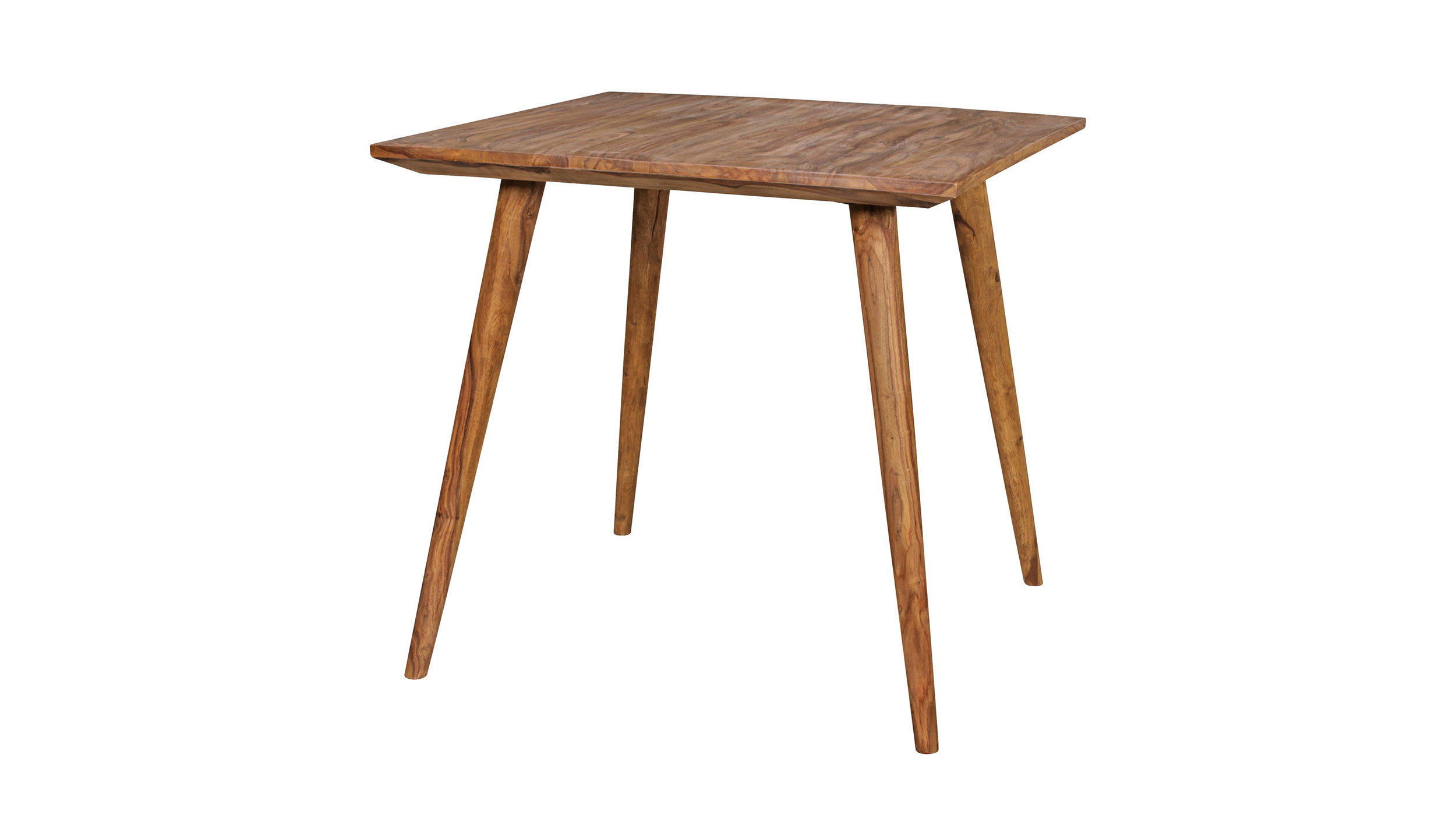 Esstisch Sheesham Massivholz 80 x 80 cm - Quadratisch & Gebeizt - RAINE