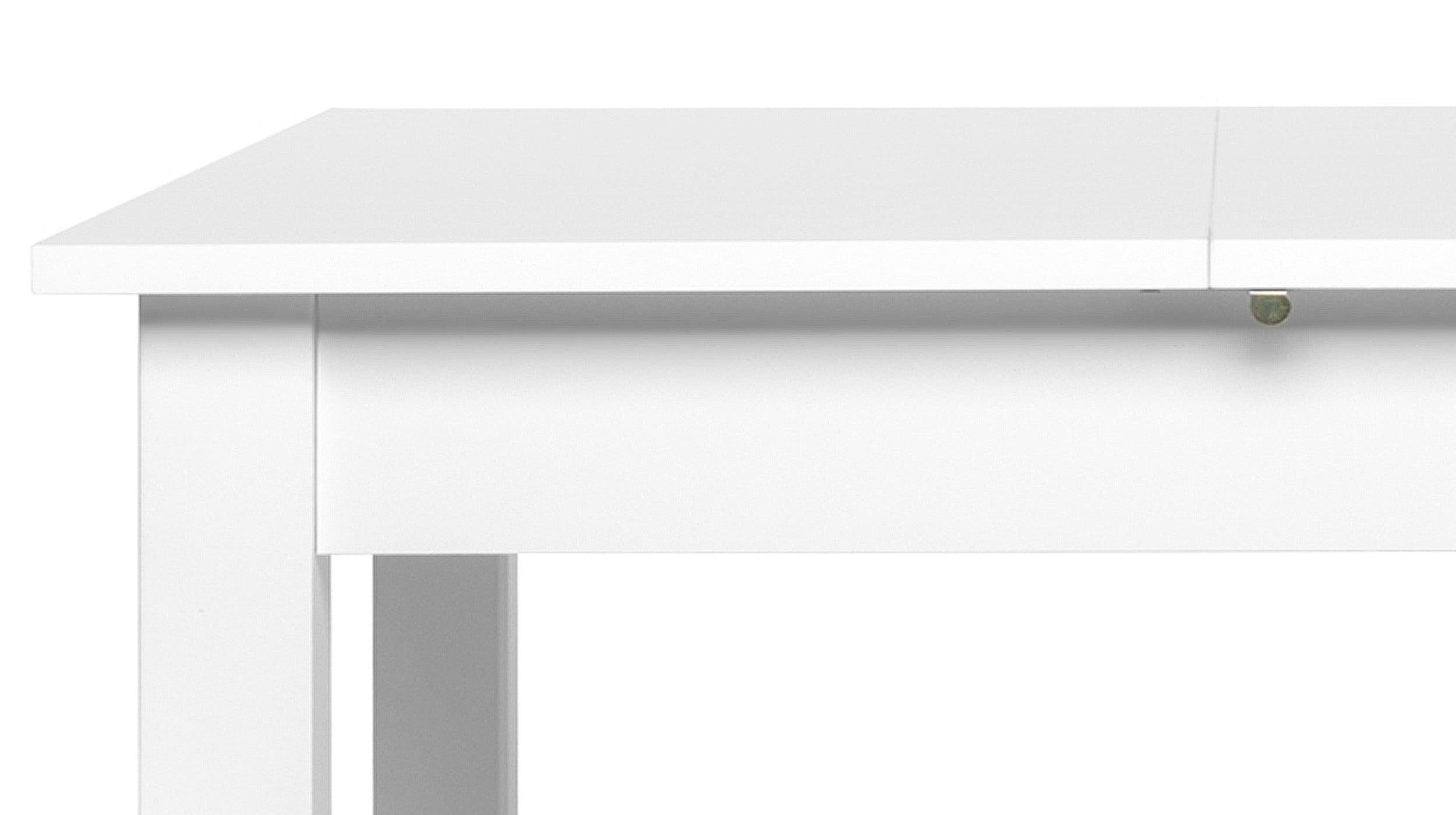Esstisch 80 - 120 cm ausziehbar weiß - COBURG