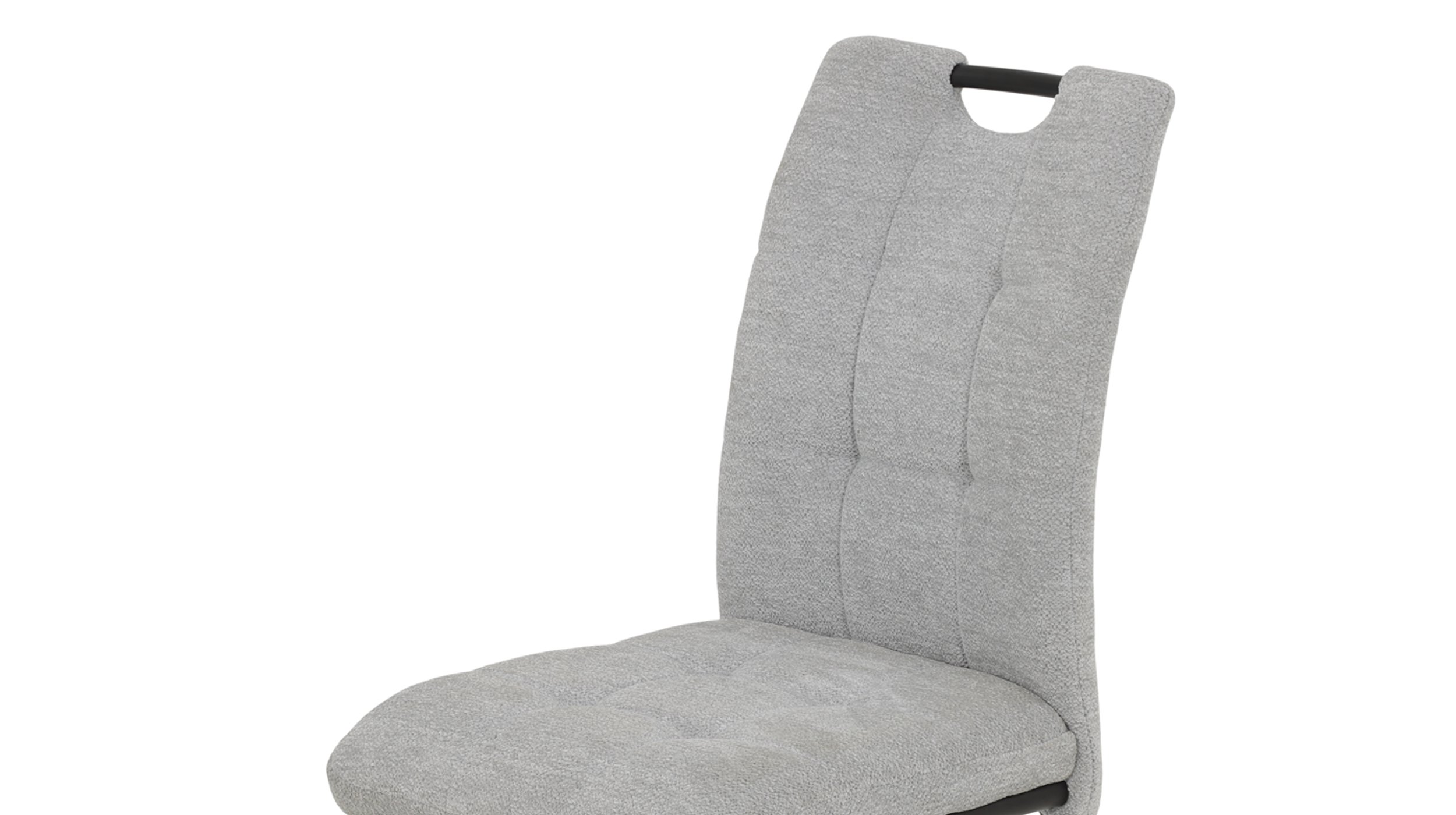 Schwingstuhl für Esszimmer grau Webstoff - KARLA