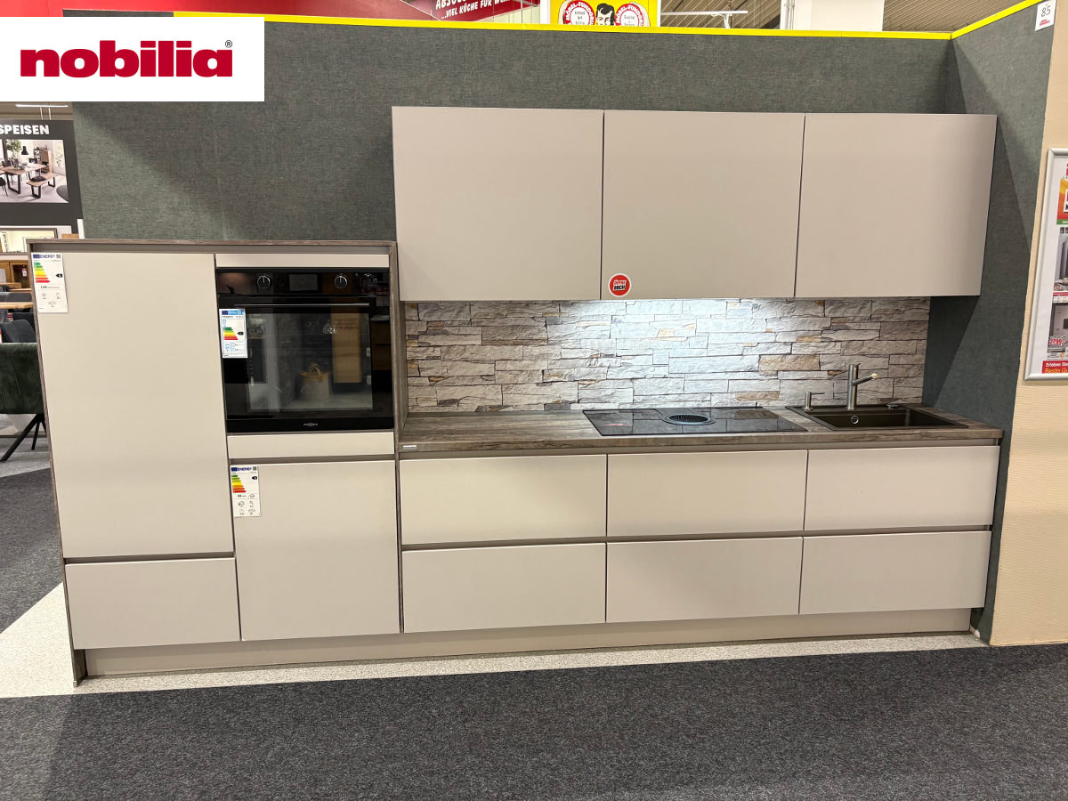 Küchenzeile  362 cm - mit Geräten - Küchenfronten Lack  - EASYTOUCH