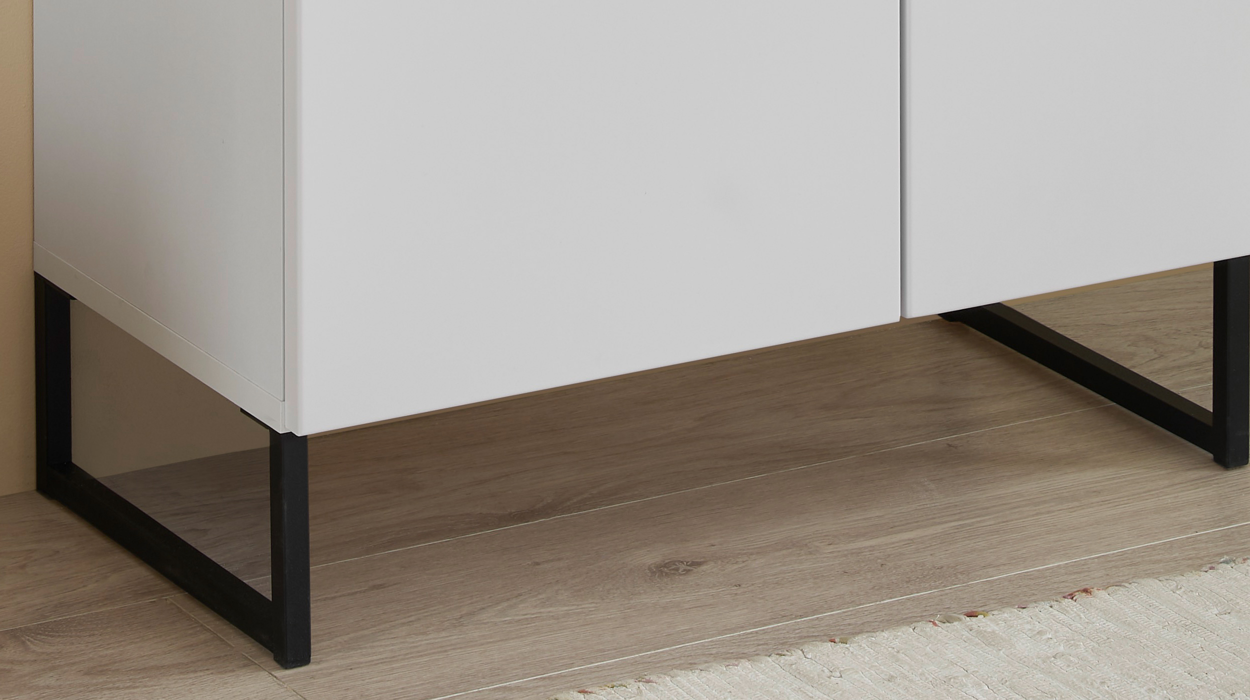 Bad Unterschrank weiß Eiche 60 cm - 2 Schubladen - DALIA