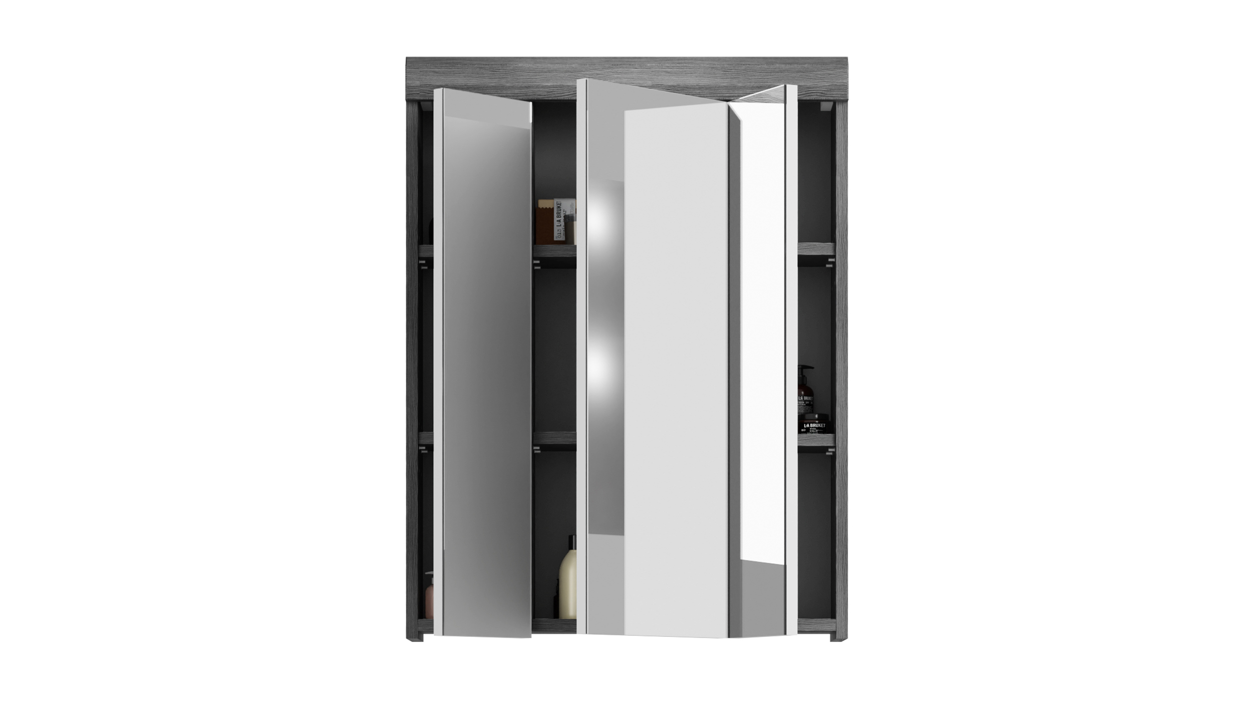 Spiegelschrank grau 60 cm - SCOUT