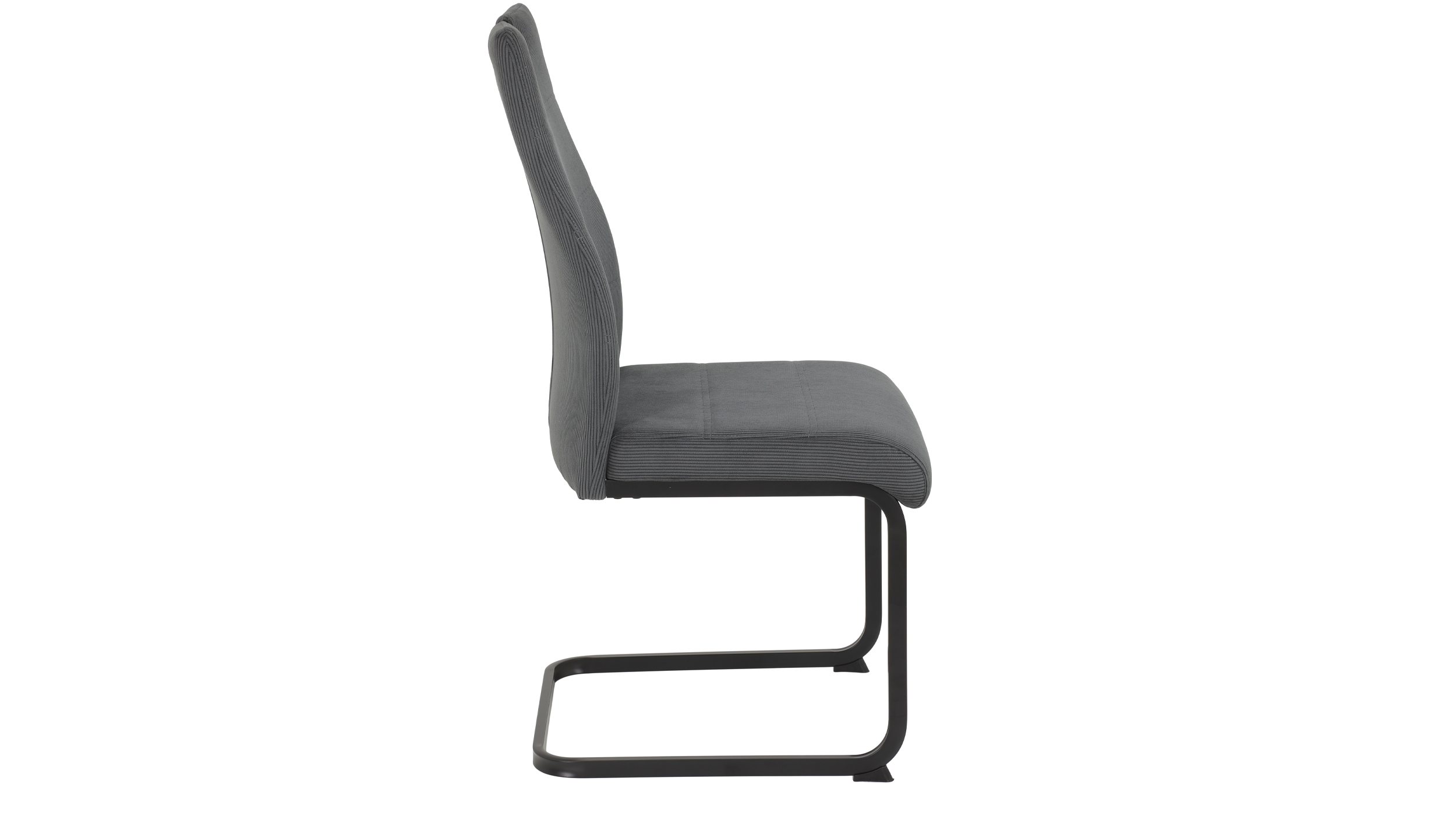 Schwingstuhl für Esszimmer anthrazit Cordbezug - MELINA