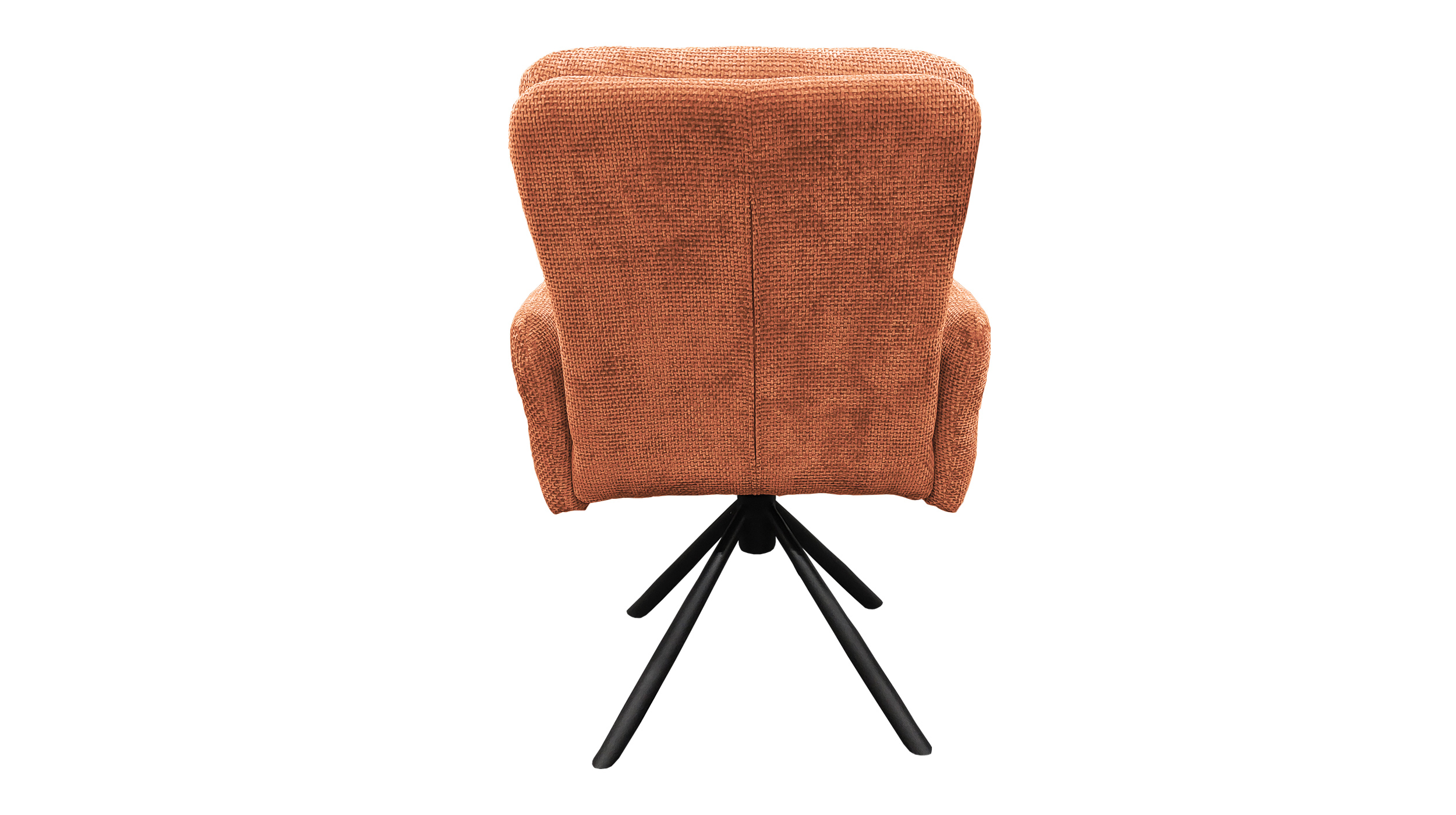 Armlehnstuhl orange Drehstuhl Taschenfederkern Chenille - HEDIA