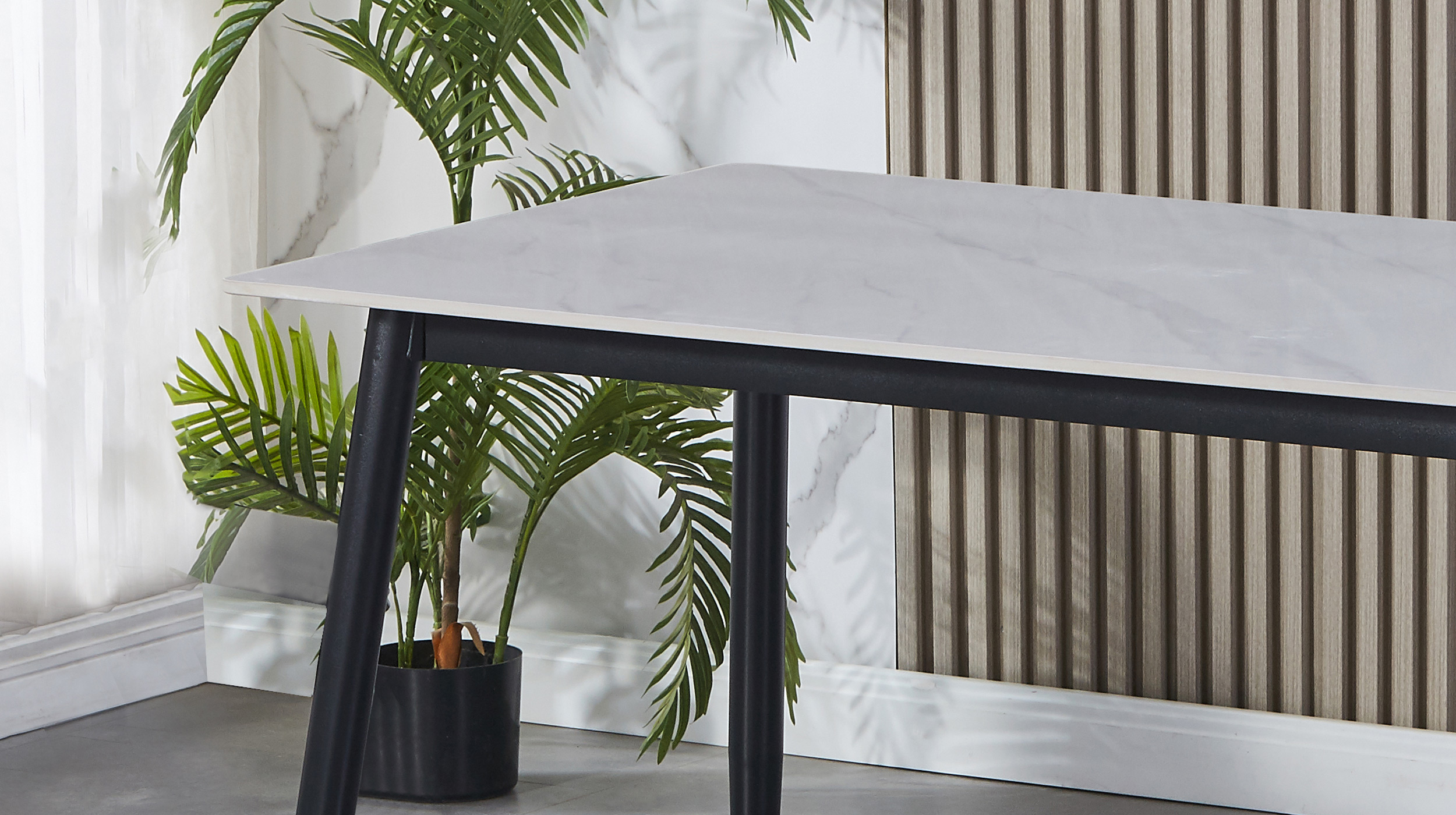 Esstisch 120 x 70 cm Keramik grau - MAROLKA