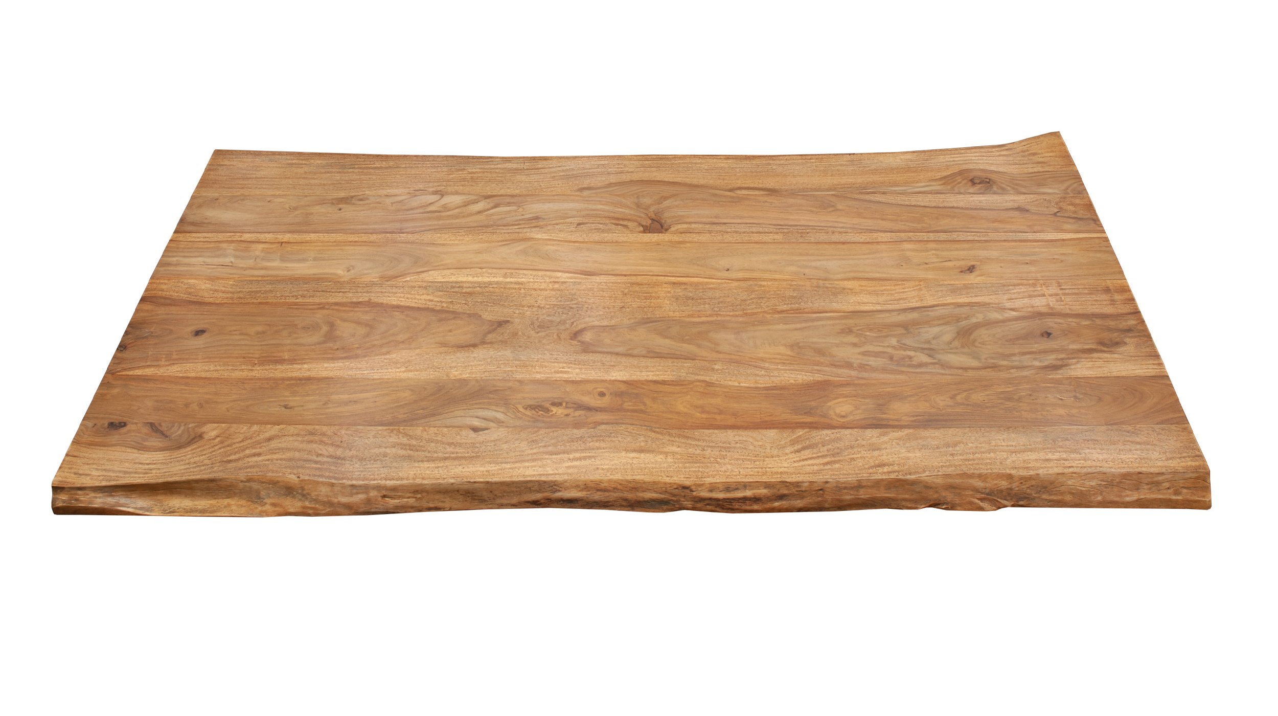 Esstisch Baumkantentisch 220 cm -  gebeizt - massiv Sheesham - THEA