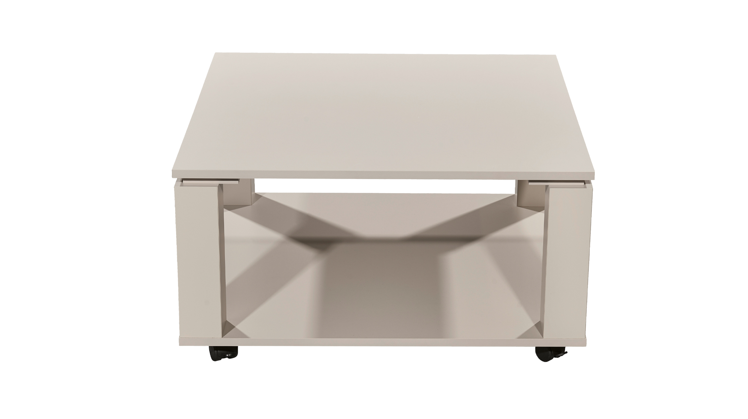 Couchtisch beige quadratisch 76 x 76 cm Wohnzimmertisch - ROMY