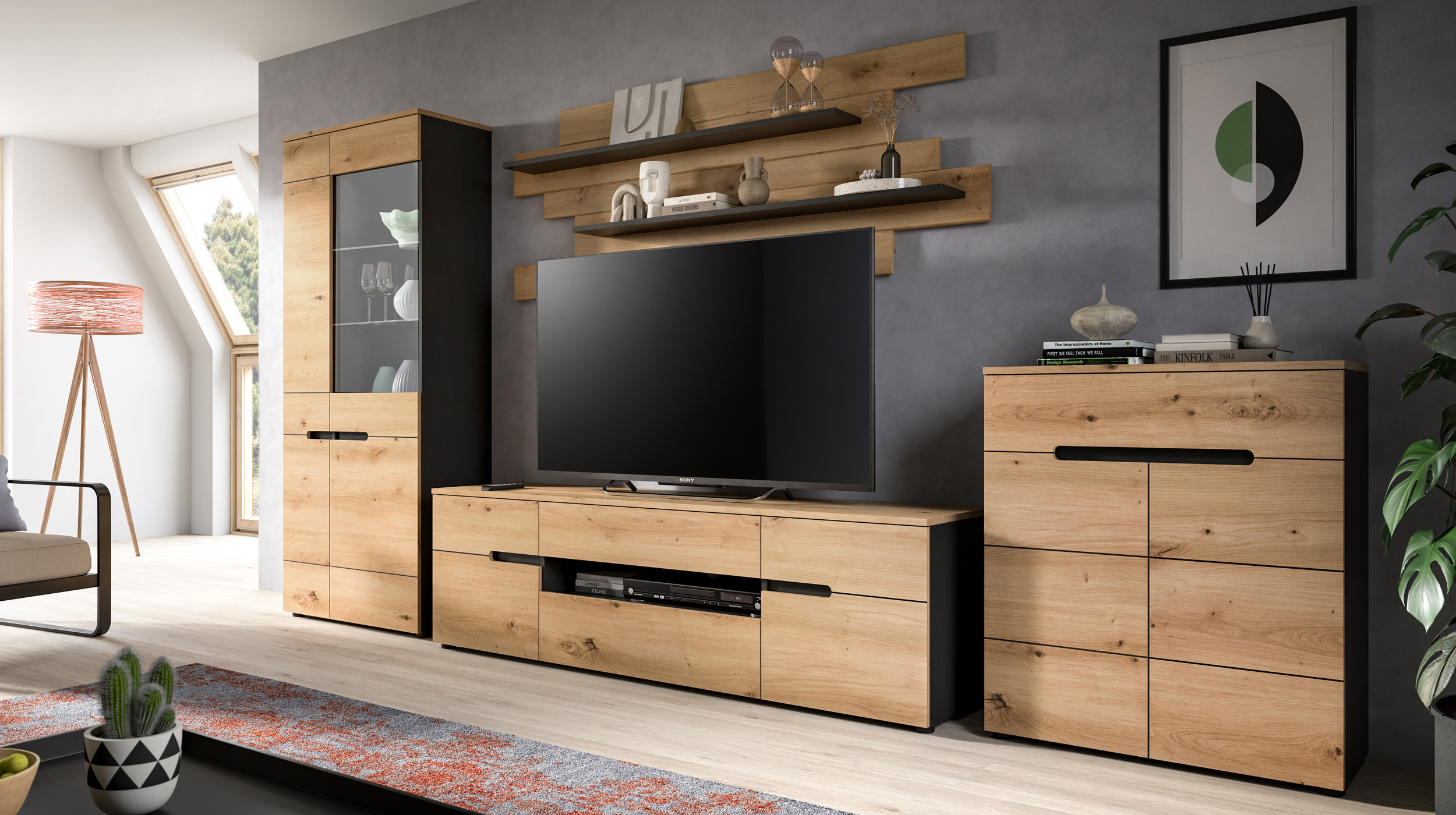 Wandboard Artisan Eiche - 184 cm - CANU