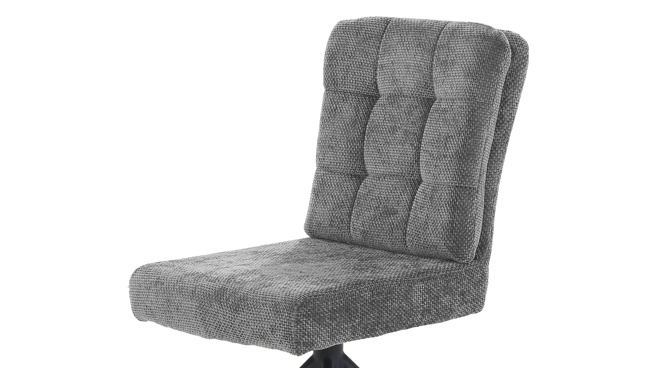 Polsterstuhl grau Drehstuhl Taschenfederkern Chenille - HEDIA