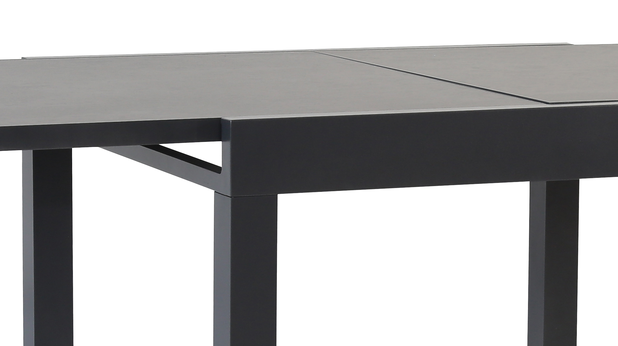 Gartentisch anthrazit Aluminiumgestell - Ausziehfunktion - MALI