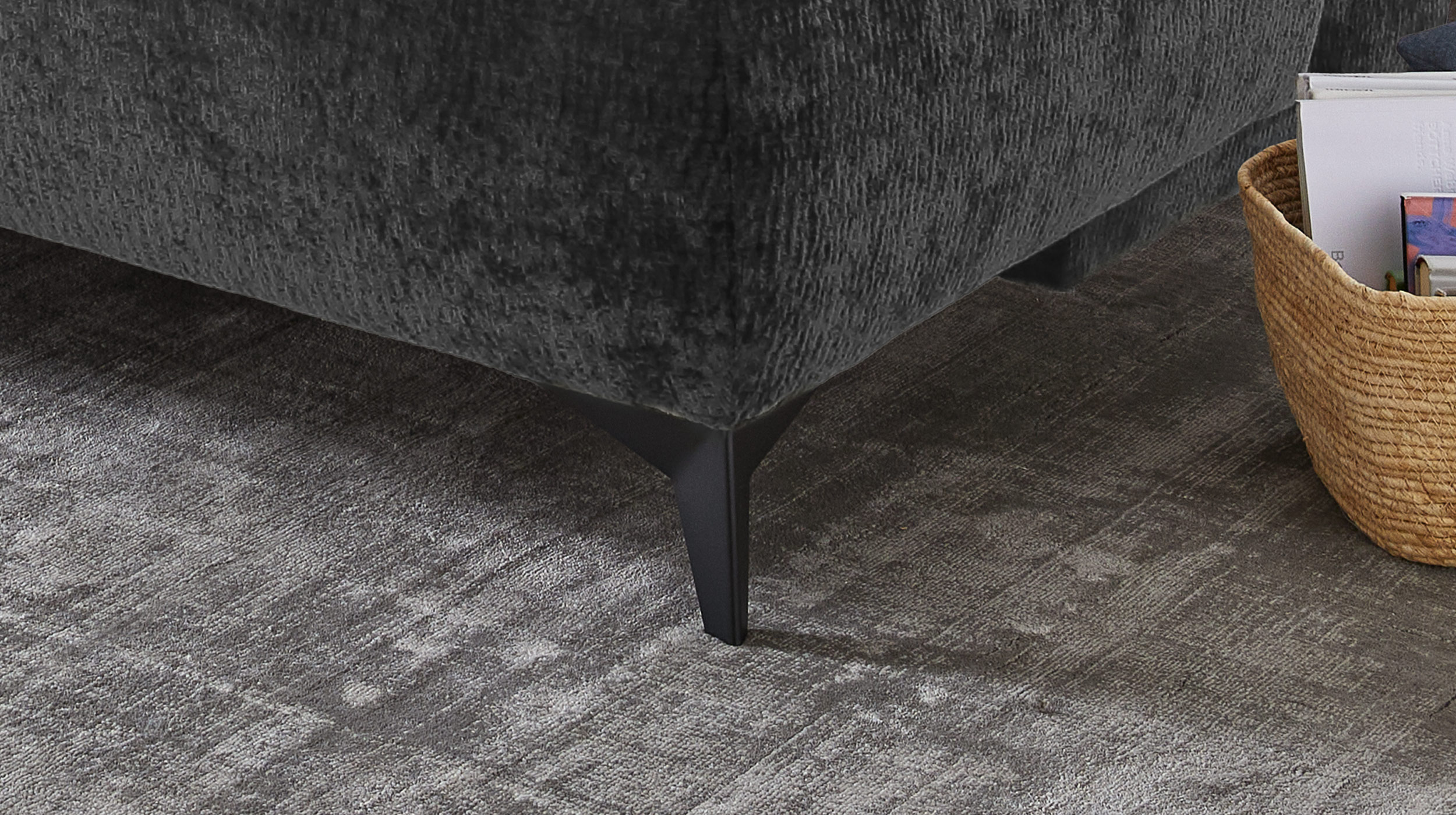 Schlafsofa grau 204 cm mit Bettkasten - Dauerschläfer - LIVENTO 