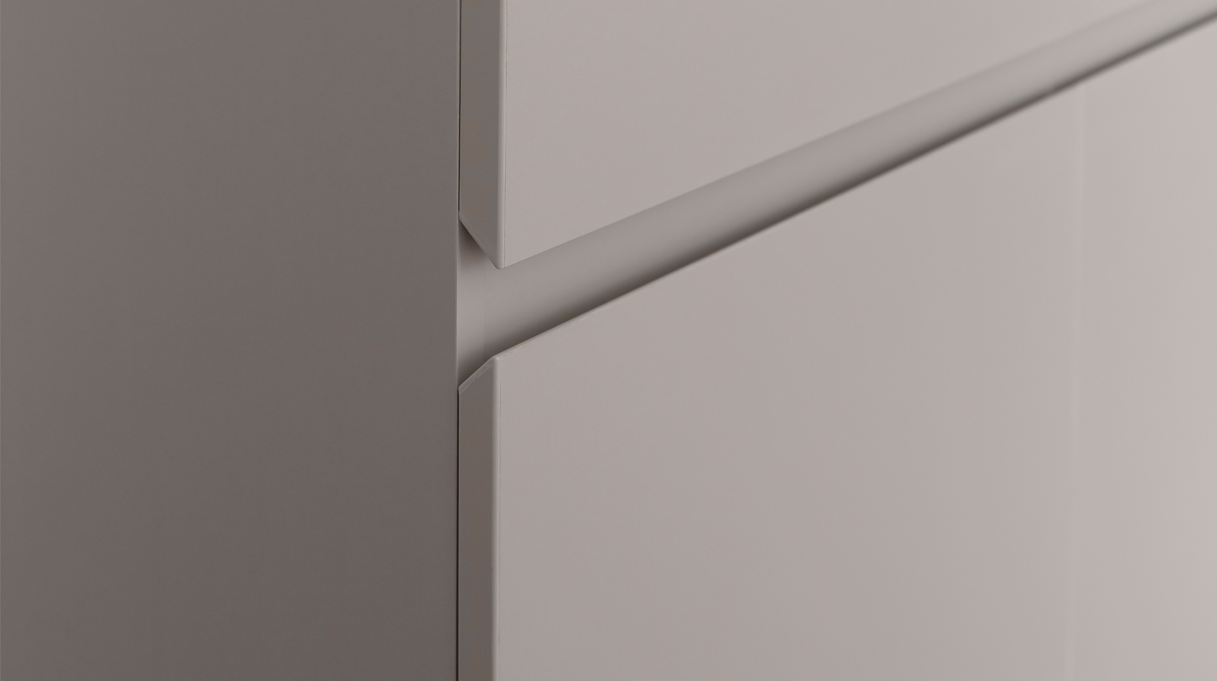 Wohnwand beige - Evoke Eiche 278 cm - LED-Beleuchtung - REMOLINO