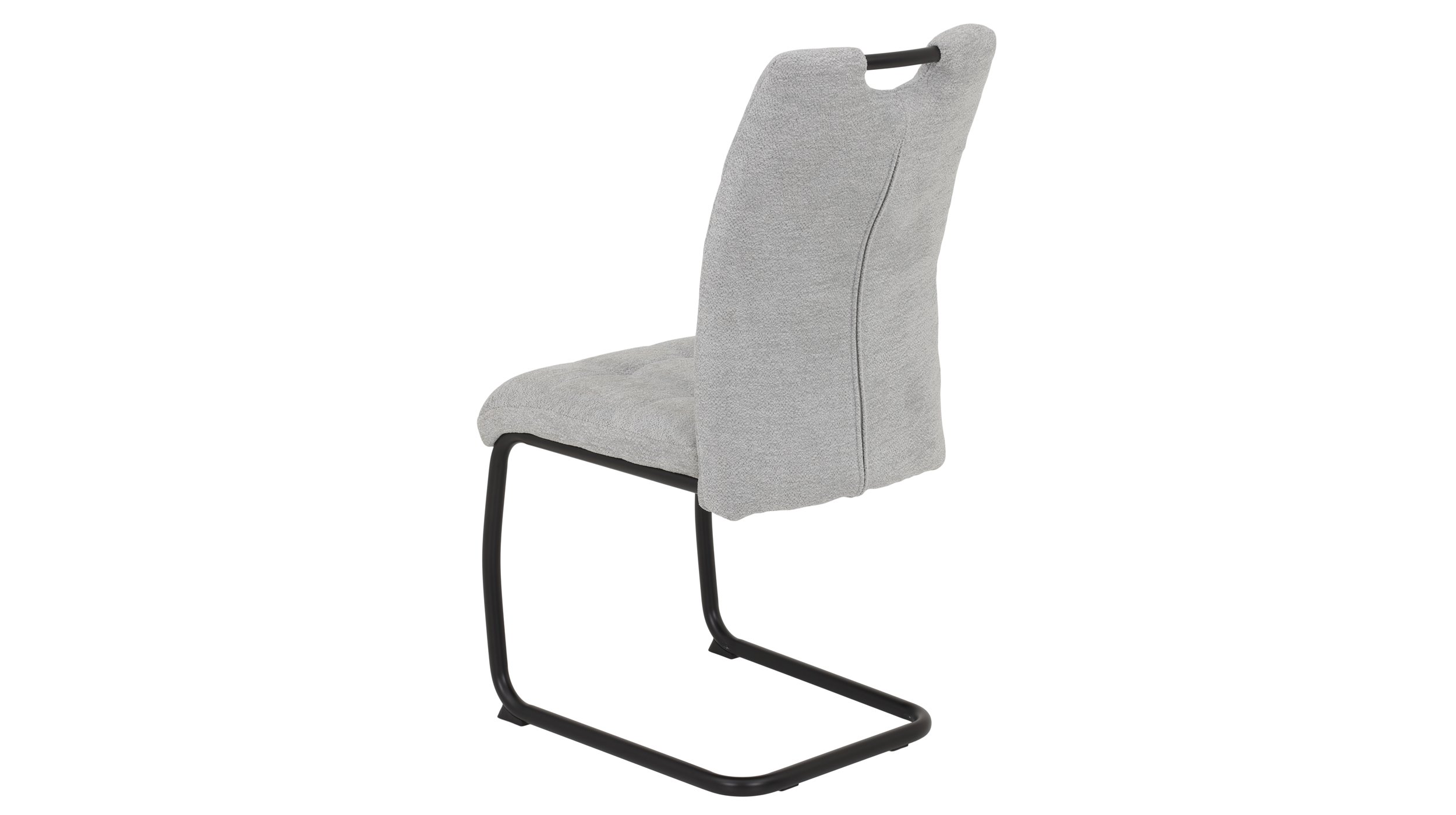 Schwingstuhl für Esszimmer grau Webstoff - KARLA