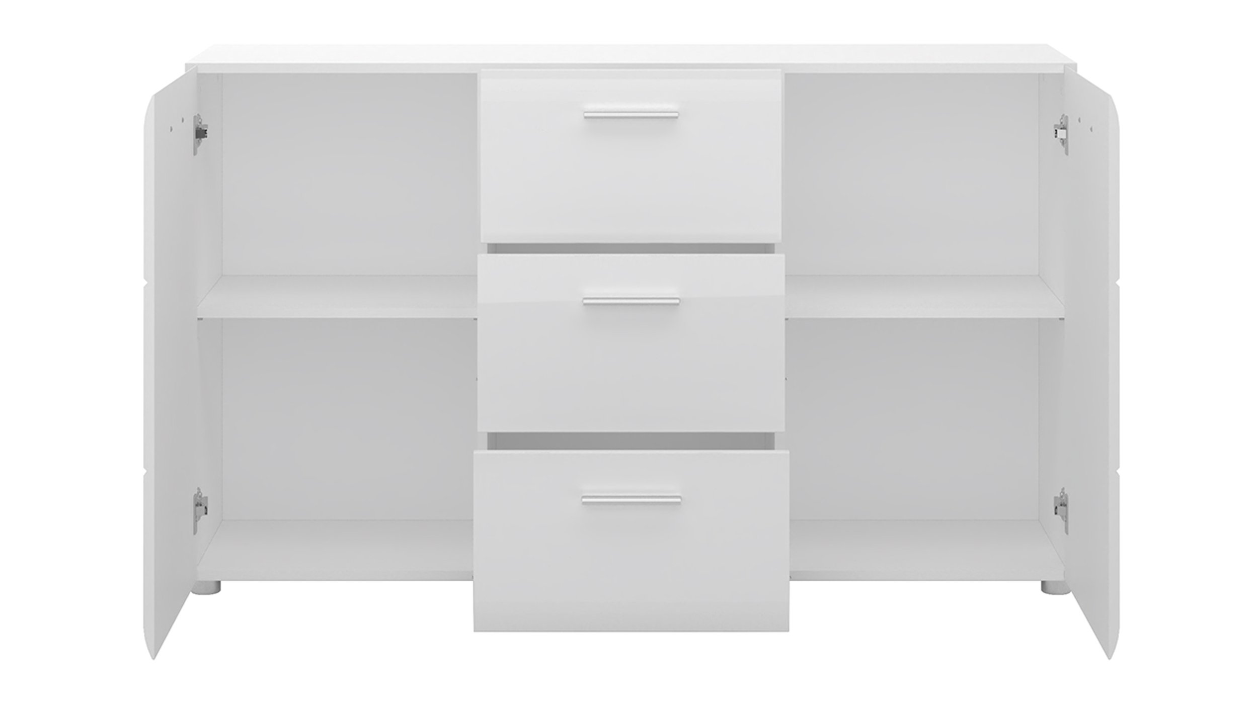 Sideboard weiß hochglanz 144 cm 2-türig - MERANO