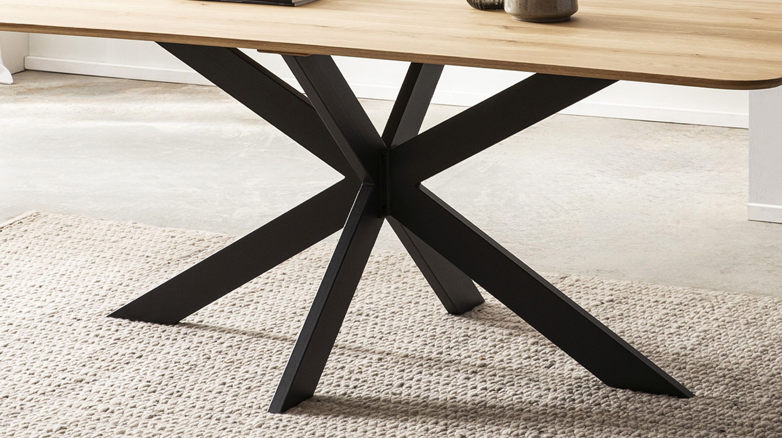 Esstisch 200 x 100 cm Eiche massiv geölt - MARKUS