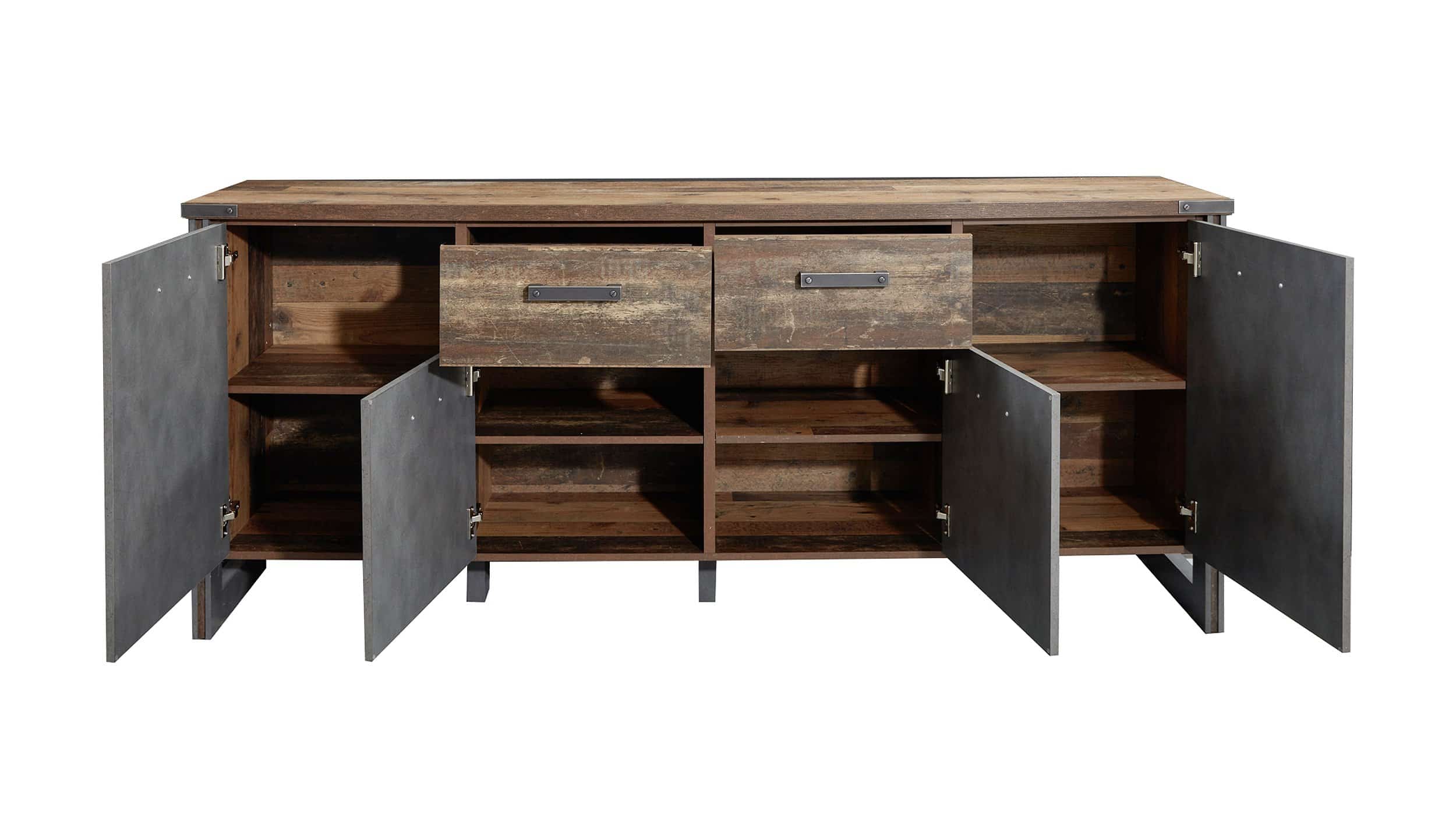 Sideboard Old Wood - Matera grau 207 cm - PRIME