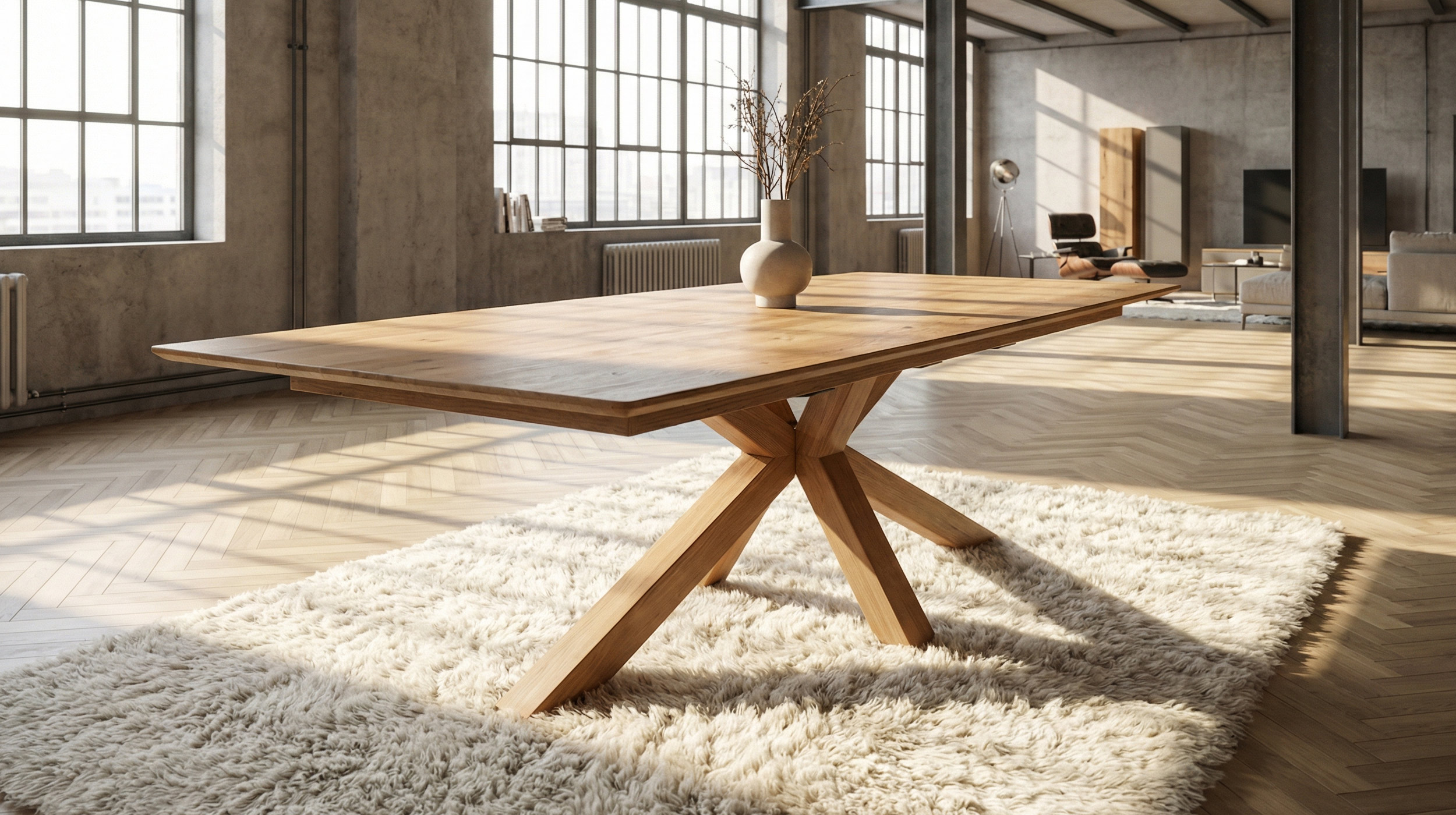 Esstisch Massivholztisch 200 cm in Wildeiche ausziehbar - RICARDO