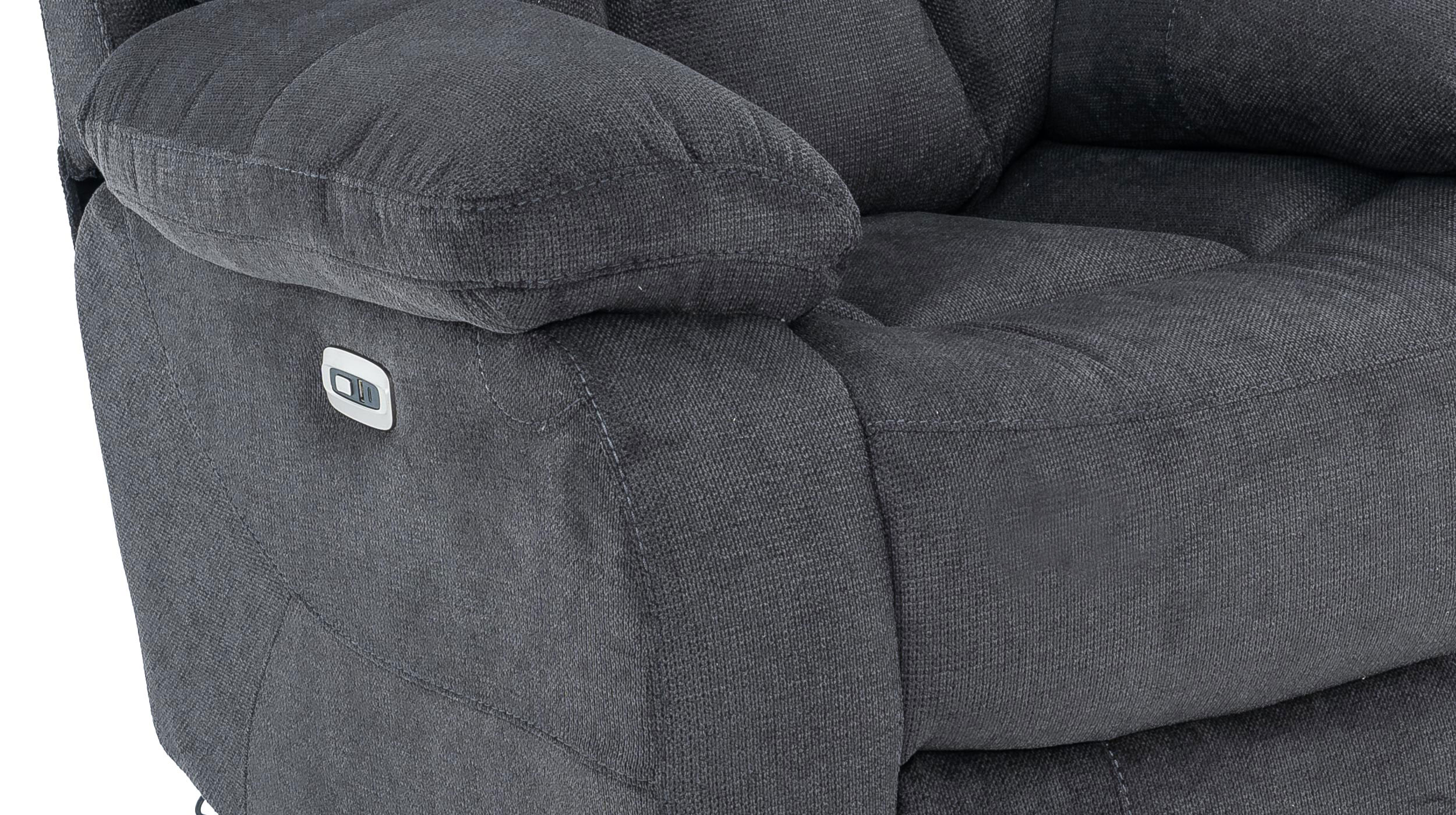 Fernsehsessel anthrazit Microfaser - Relaxfunktion - NEVADA