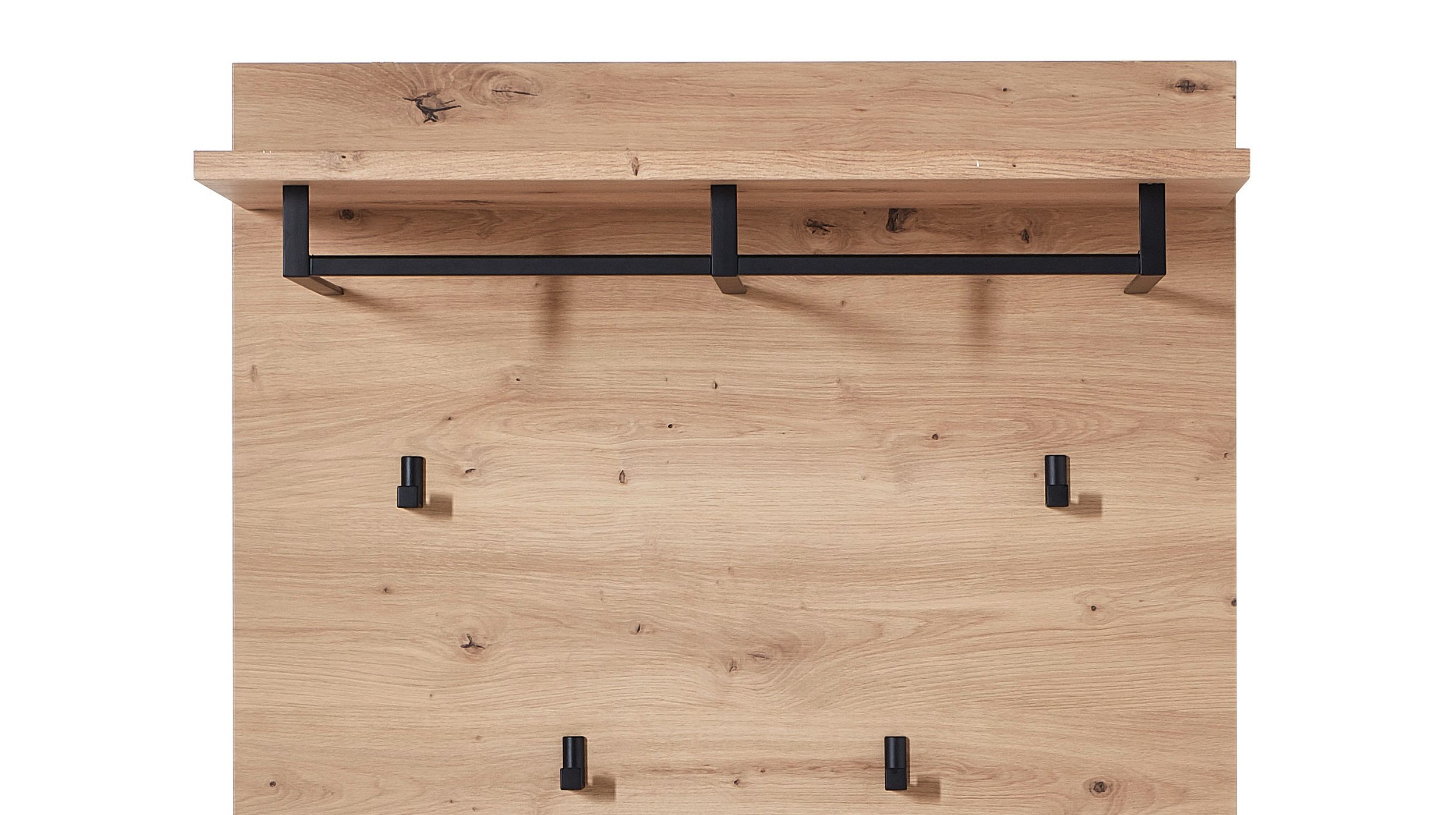 Wandgarderobe Paneele Artisan Eiche - Graphit - 80 cm - MEMPHIS