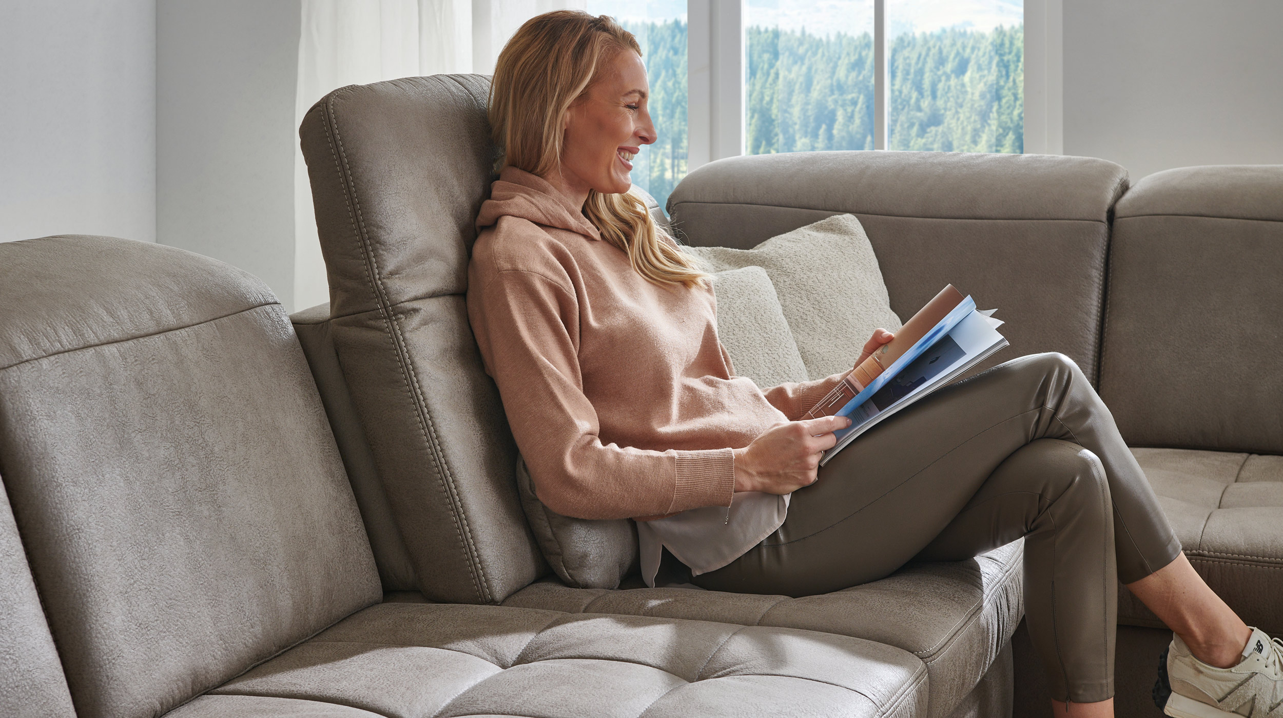 Couchliebe Wohnlandschaft planbar - Taurus platin - Premium Version - FRATELLO 