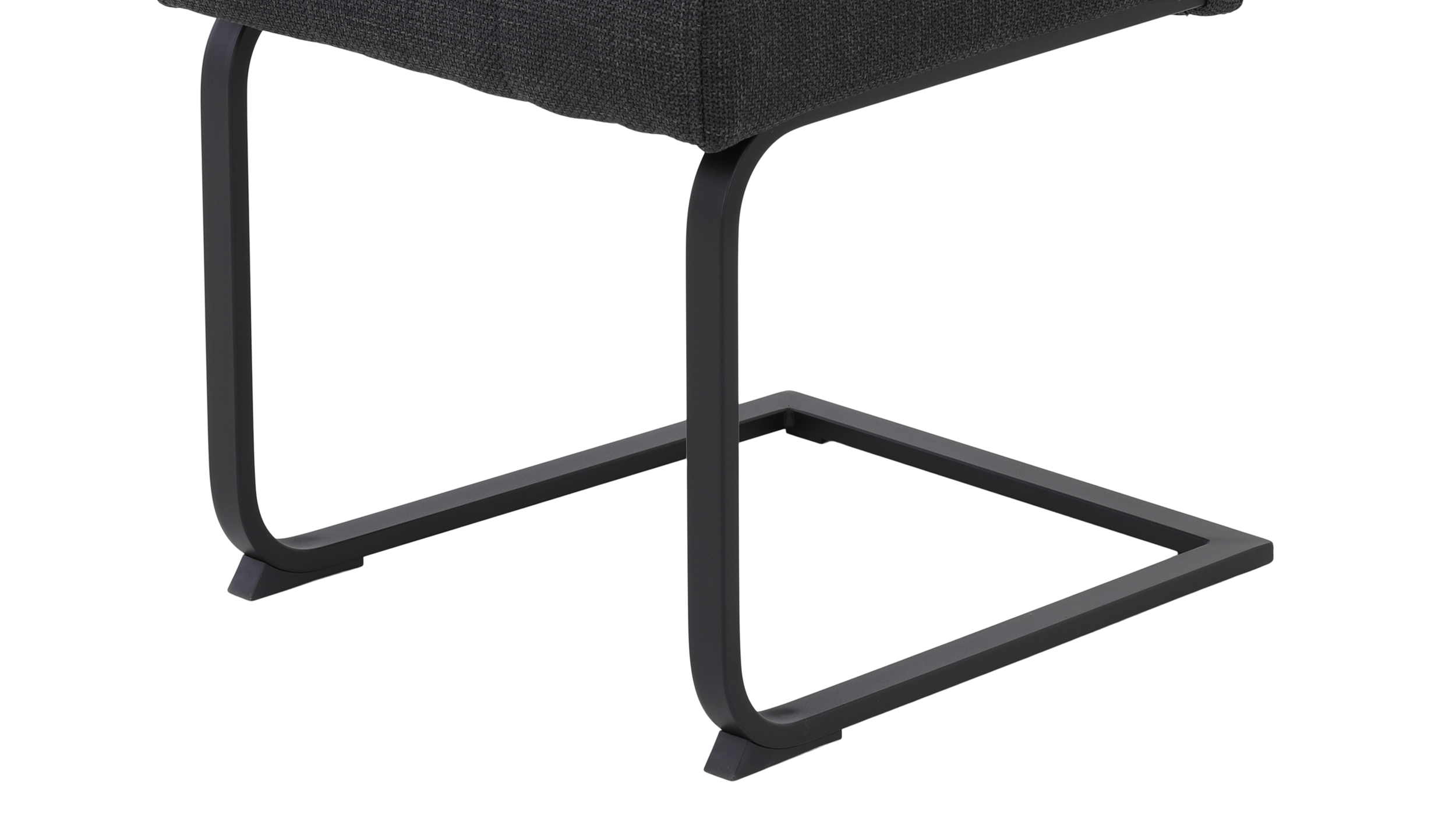 Schwingstuhl für Esszimmer anthrazit Microfaser Webstoff - WIEN