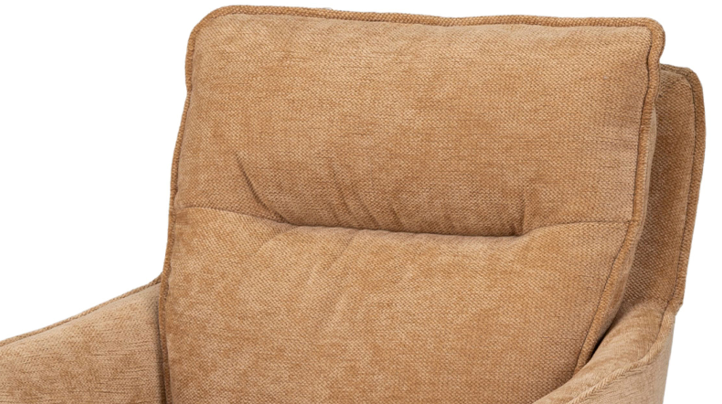 Armlehnstuhl braun Chenille-Optik - Taschenfederkern - drehbar - DIJON