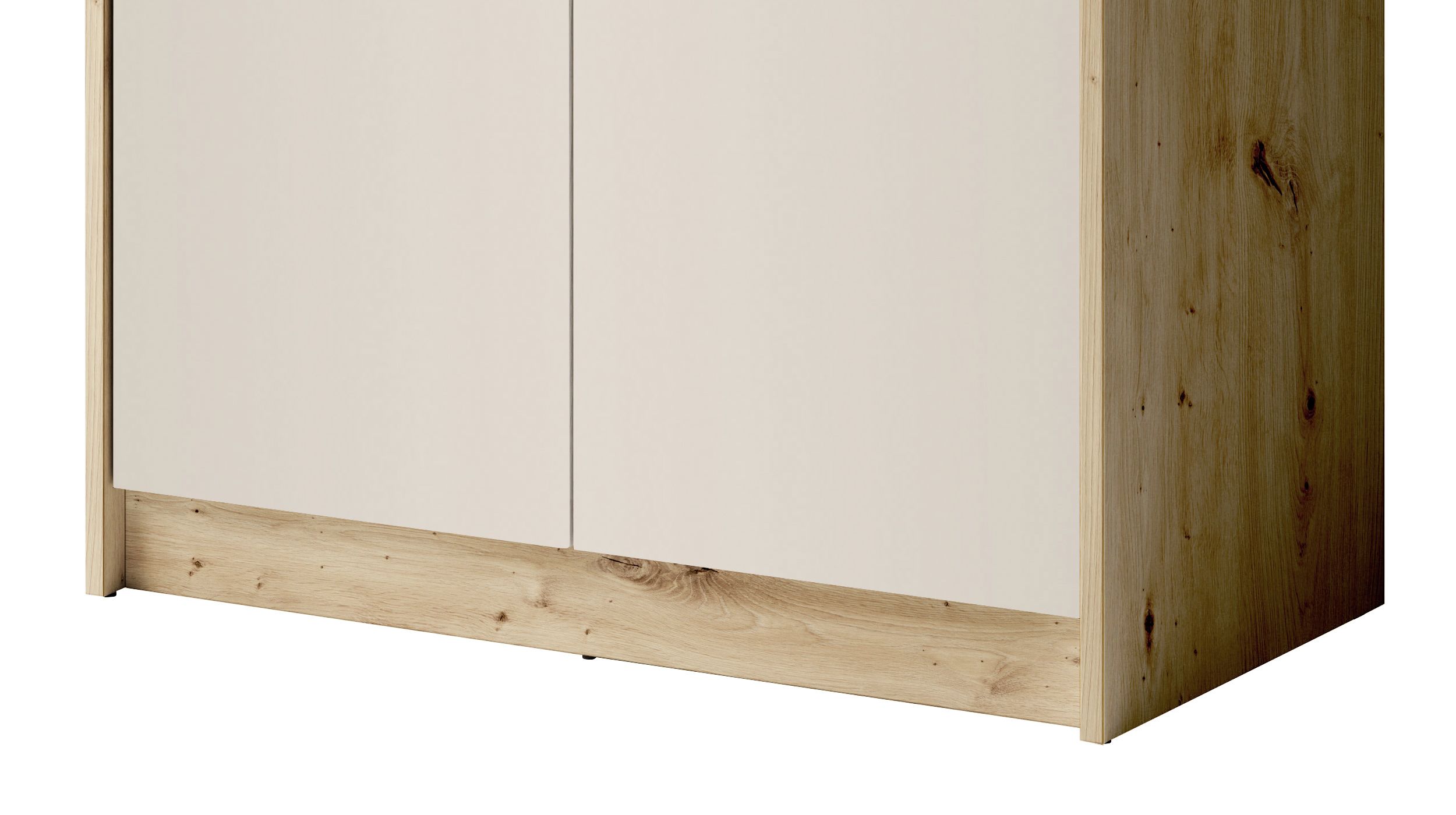 Kommode beige - Artisan Eiche 74 x 50 cm - 2-türig - NELLY