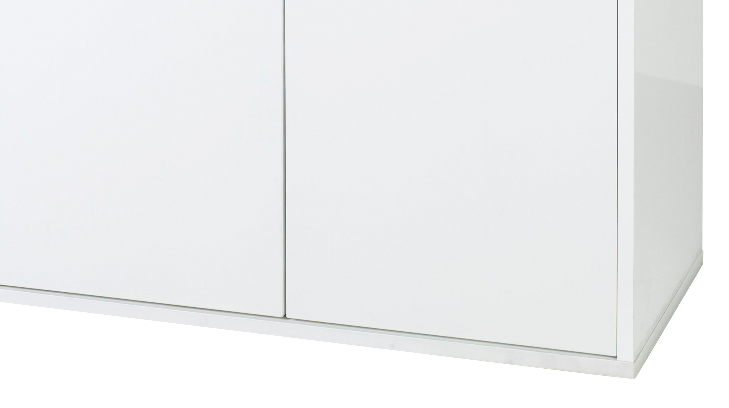 Kommode weiß hochglanz 72 x 88 cm - 2-türig - ESPRESSO
